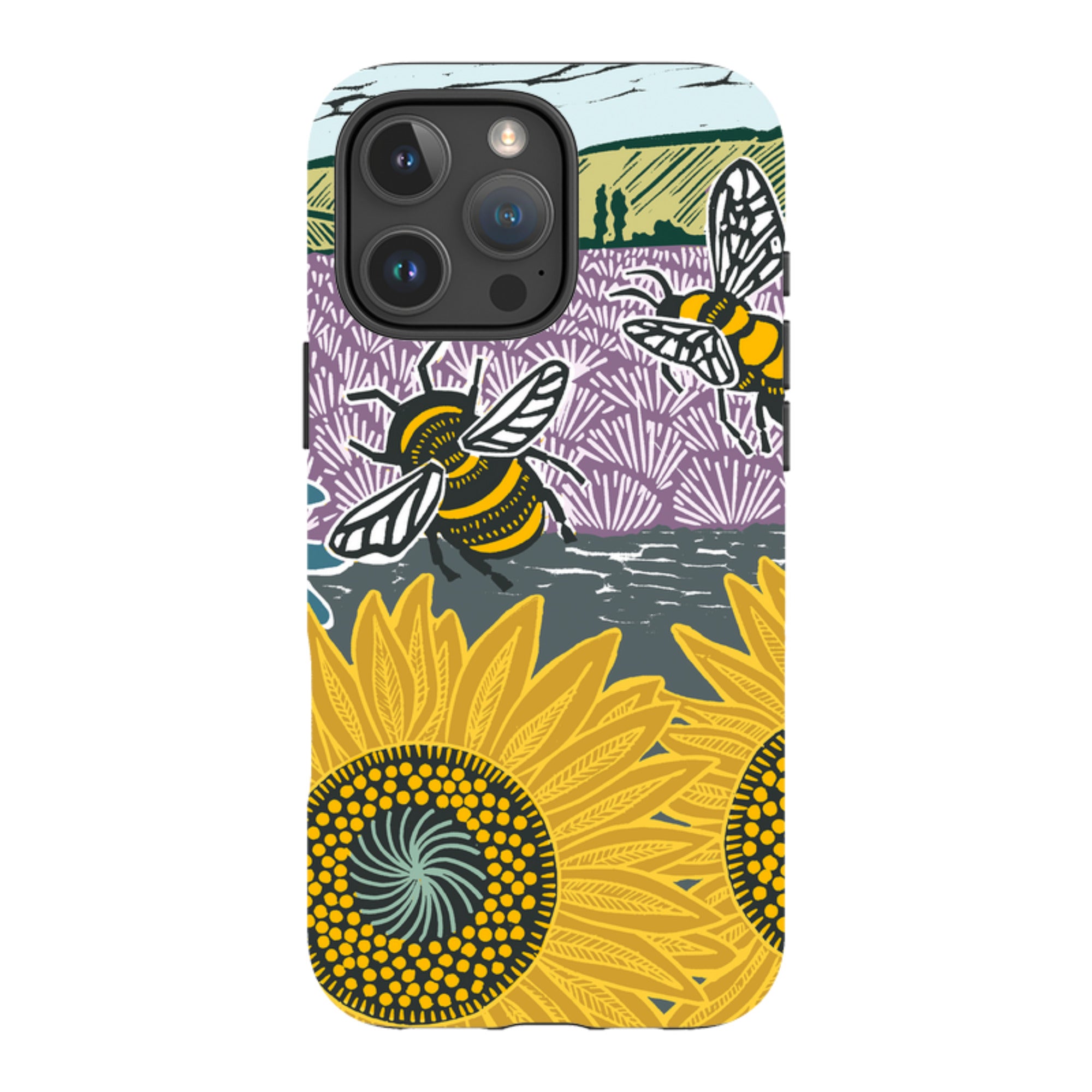 iPhone Tough Case - Bees And Sunflowers By Kate Heiss