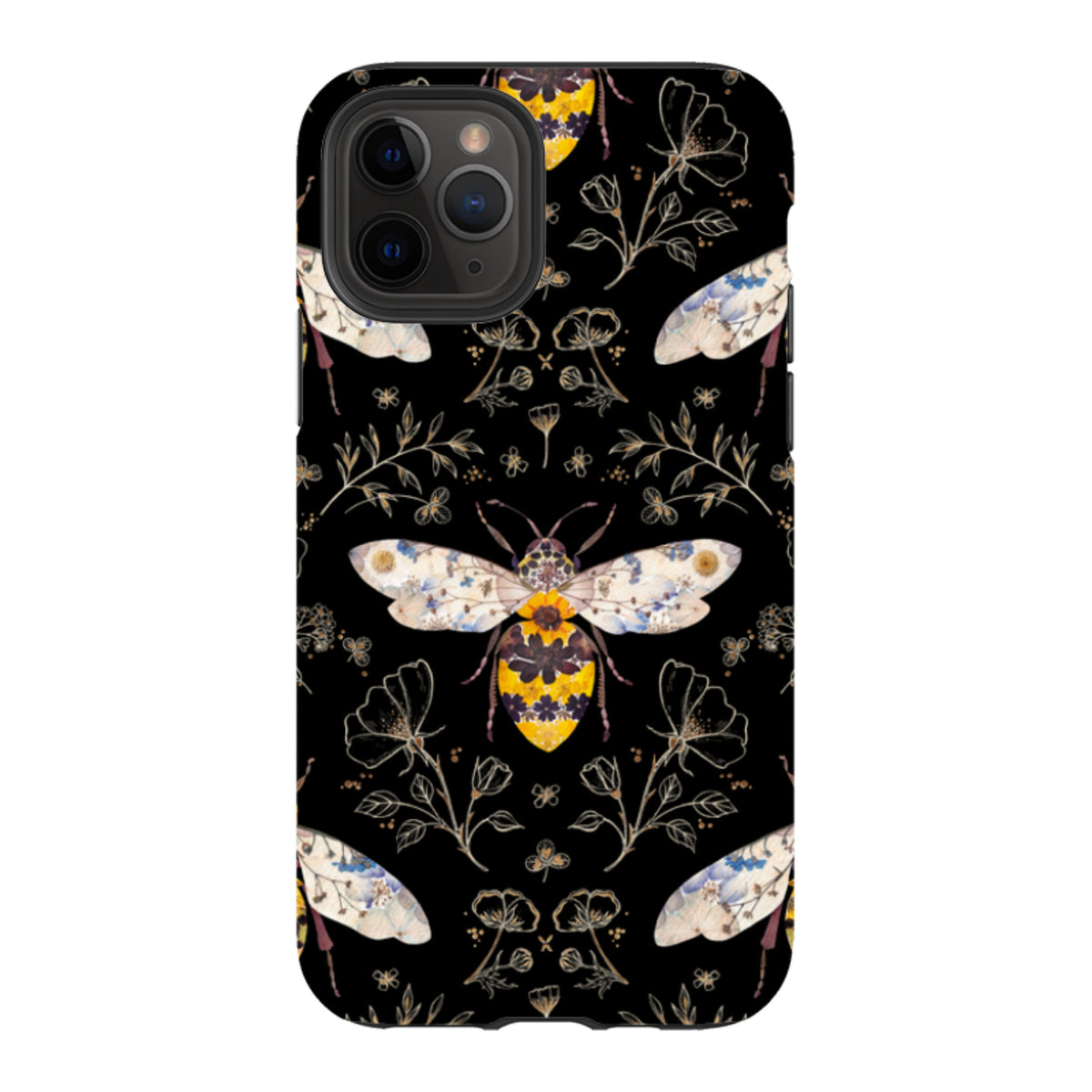 iPhone Tough Case - Midnight Bumble Bee By Helen Ahpornsiri