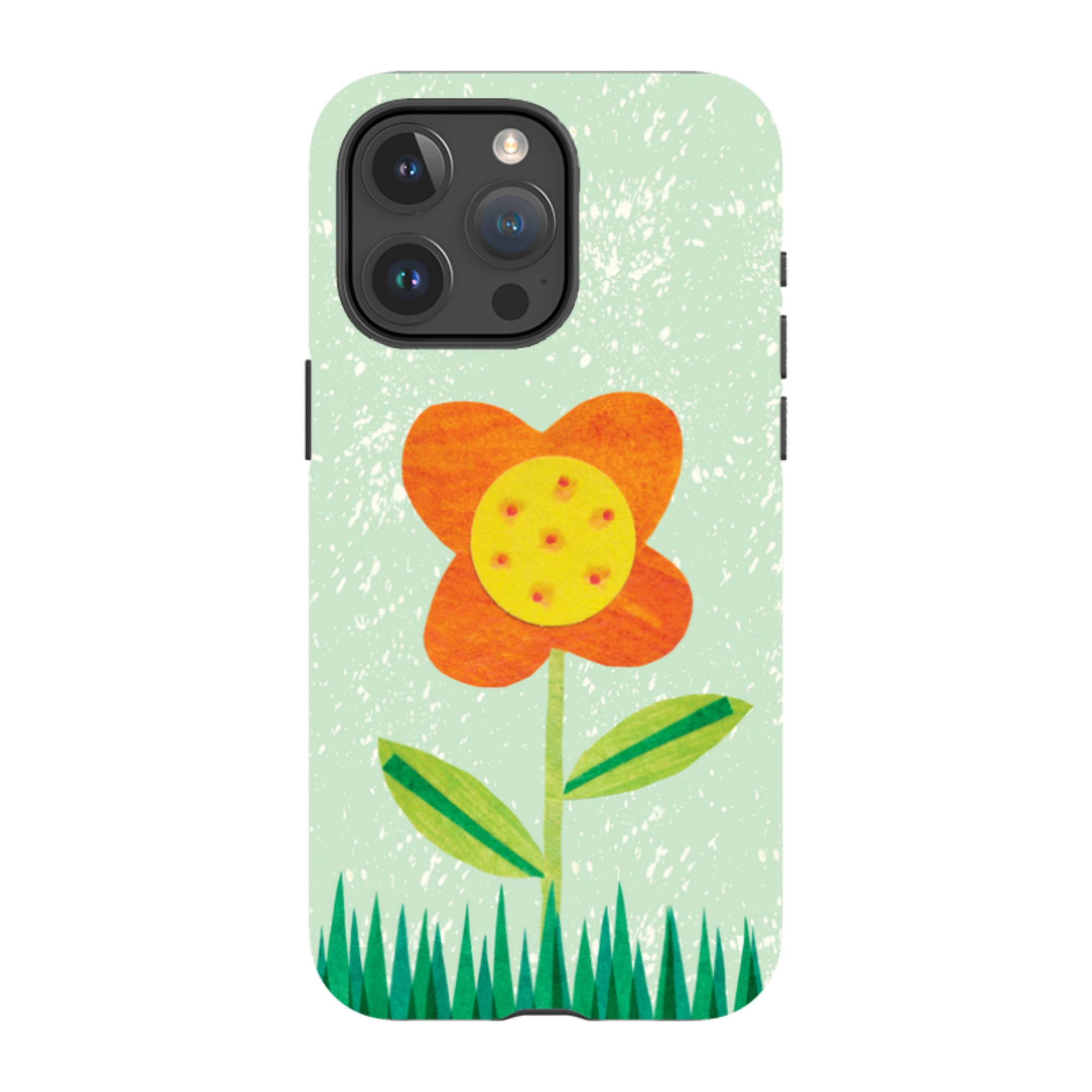iPhone MagSafe Tough Case - Orange Flower By Tracey English