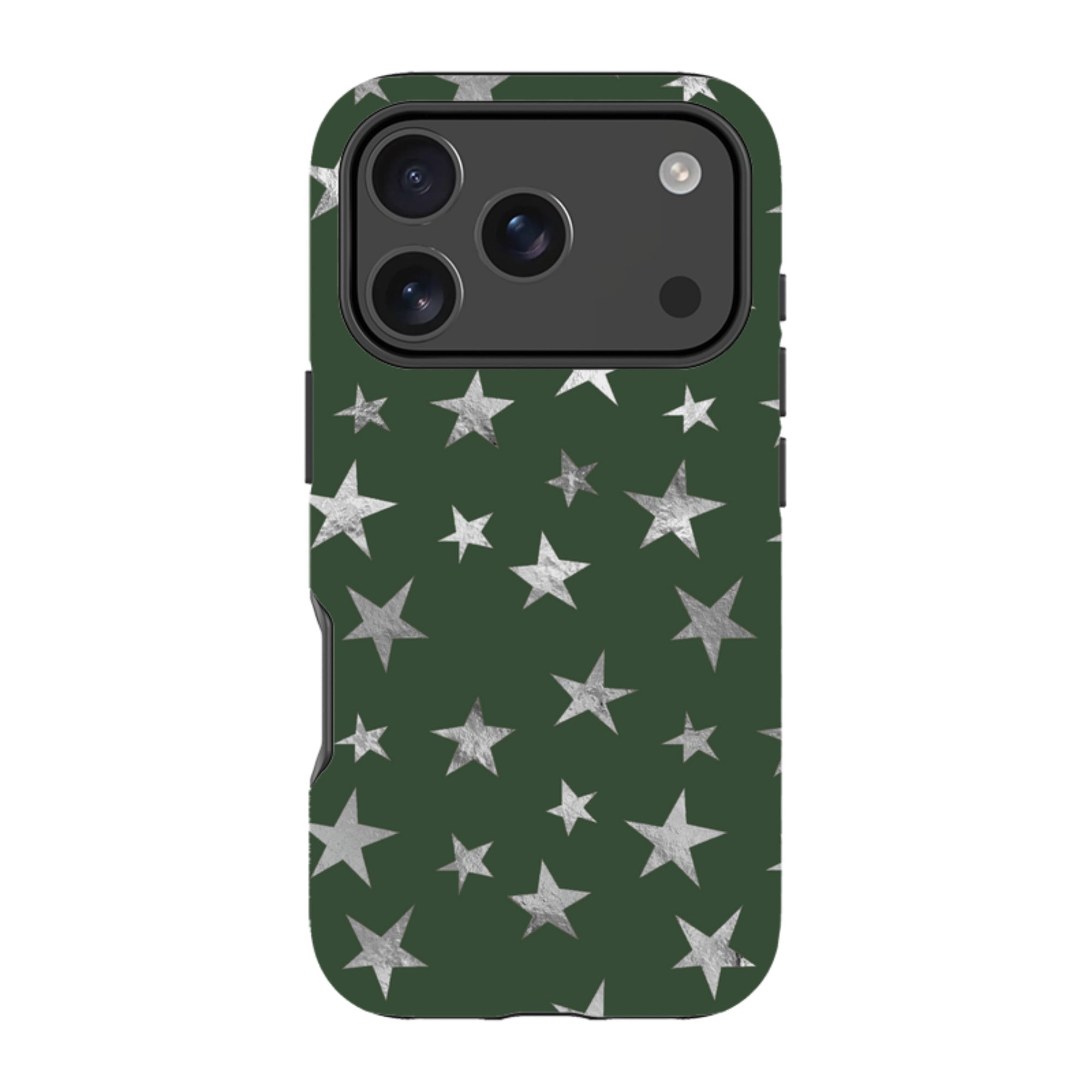 iPhone MagSafe Tough Case - Green and Silver Stars