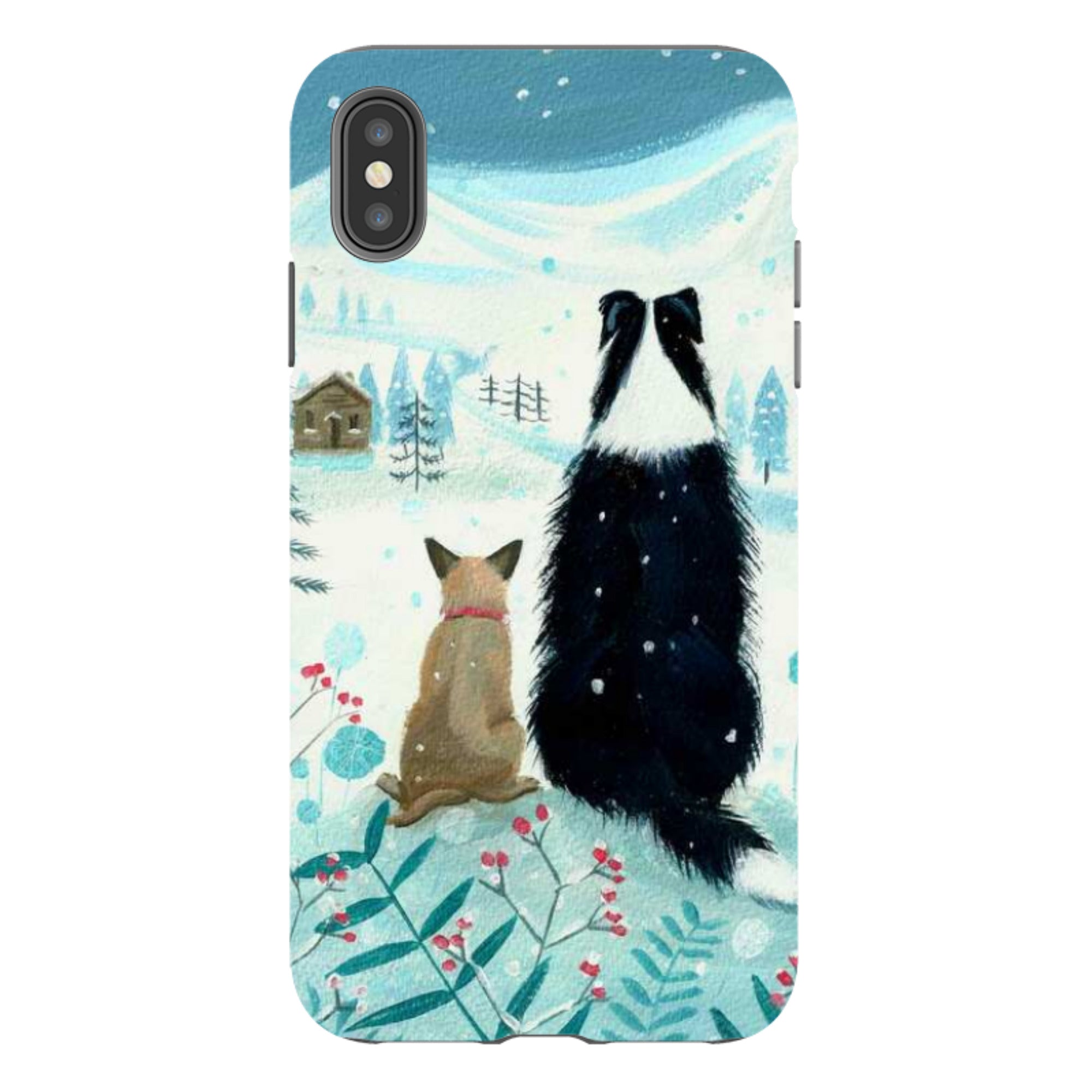 iPhone Tough Case - Dogs Xmas By Mary Stubberfield