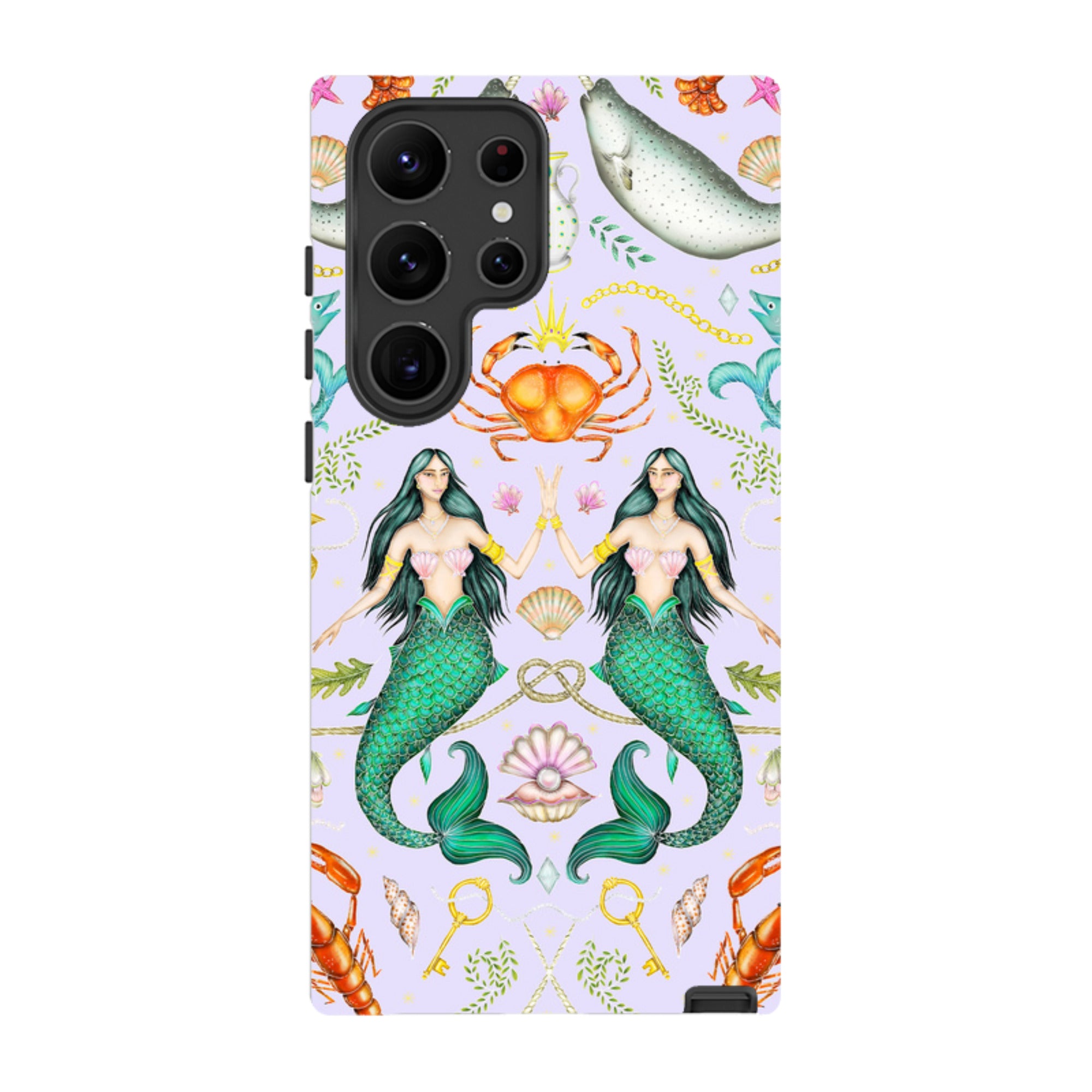 Samsung Tough Case - Tritons Treasure Lilac By Catherine Rowe
