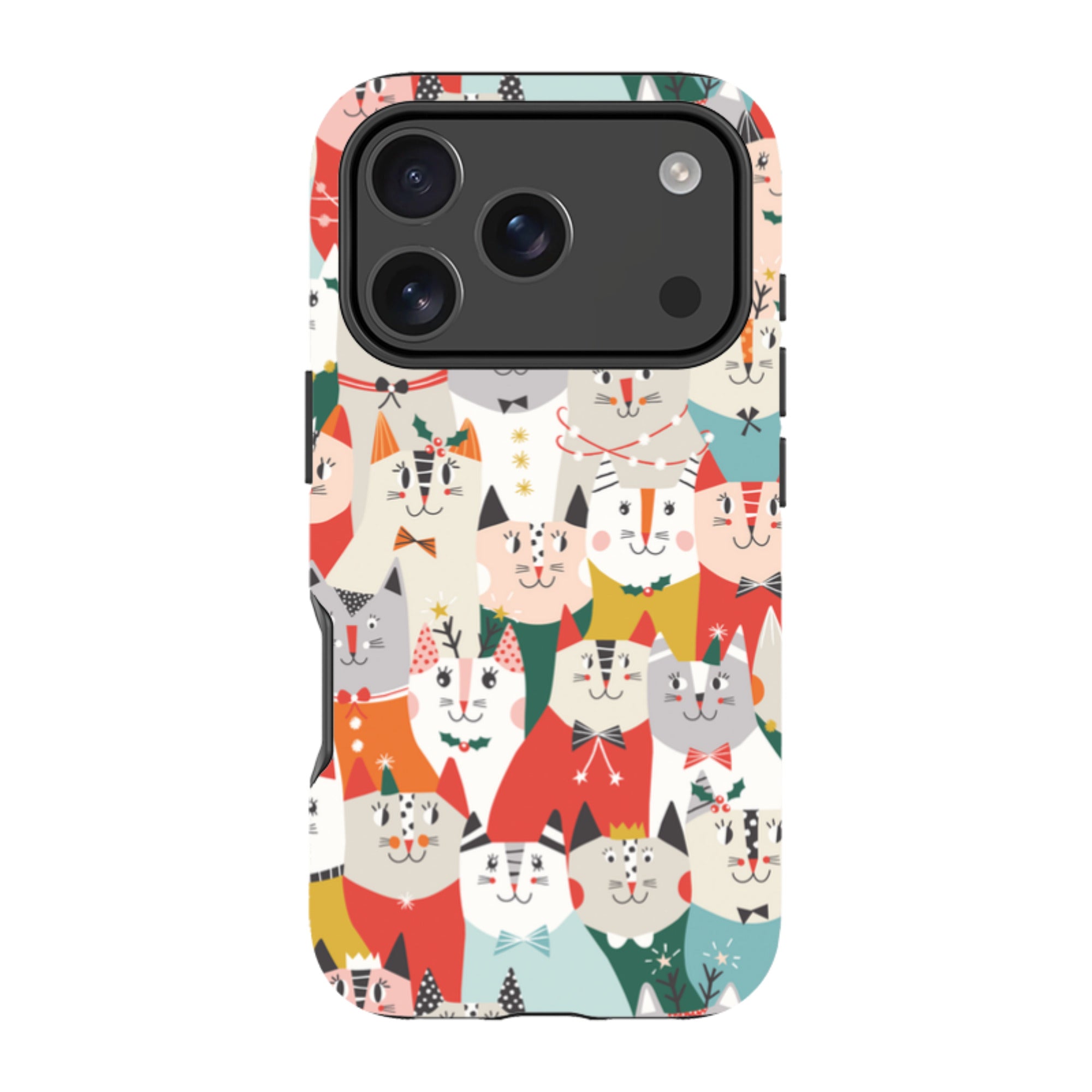 iPhone Tough Case - Christmas Cats By Ali Brookes