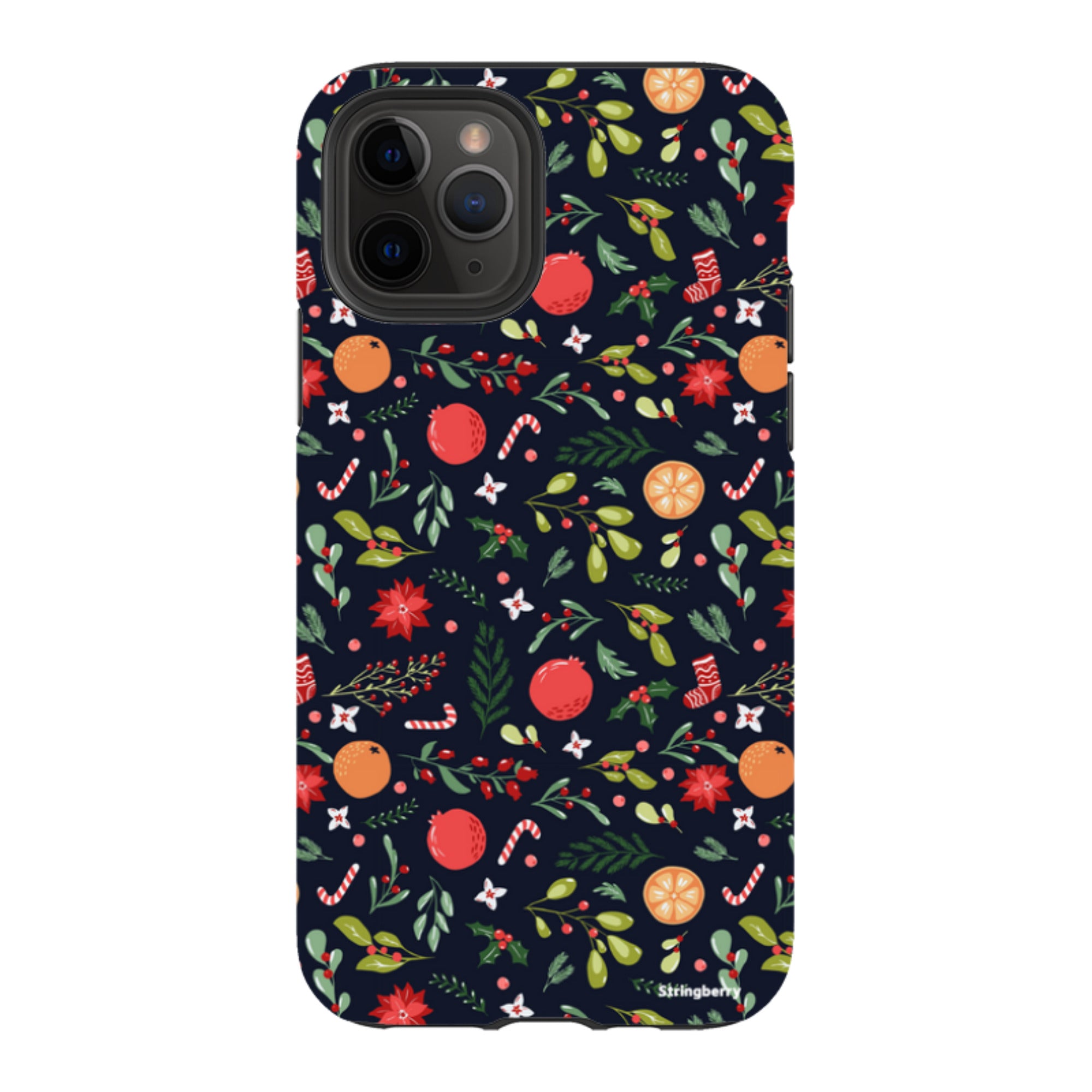 iPhone Tough Case - Oranges and Candy Canes II