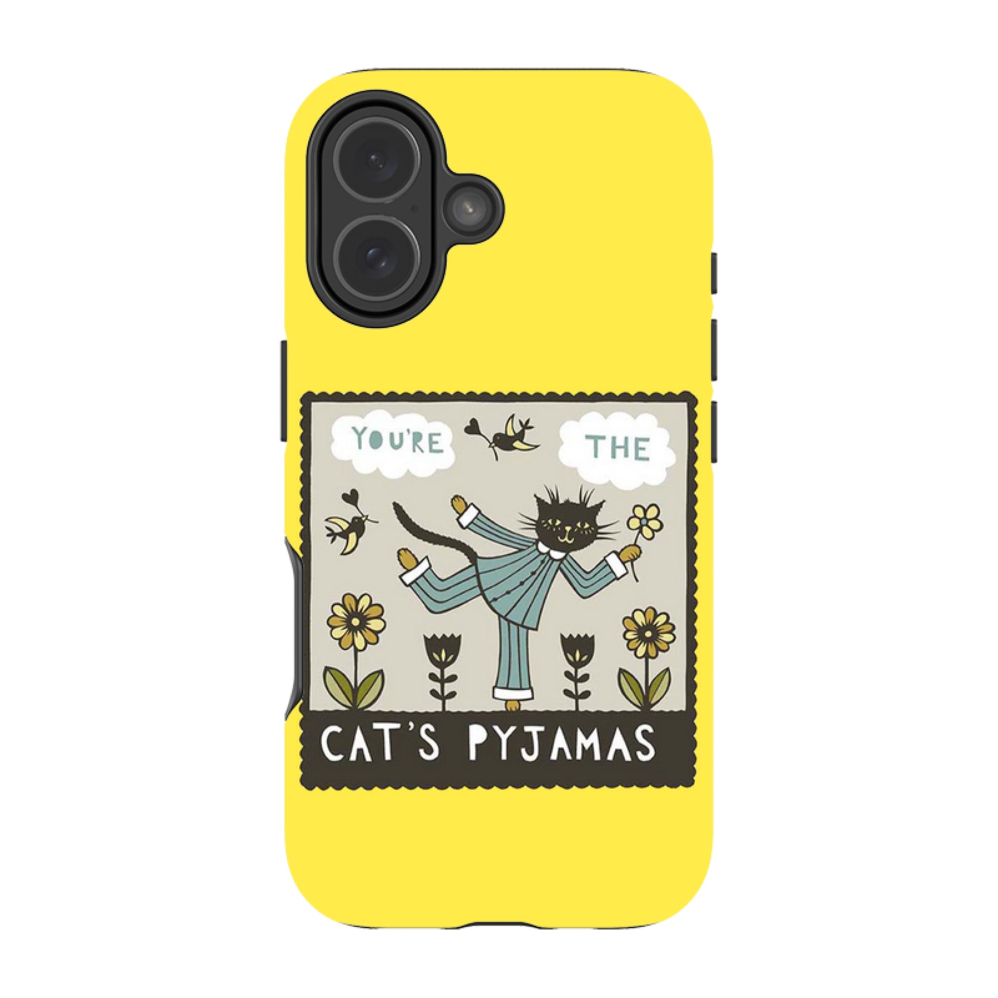 iPhone Tough Case - Cats Pyjamas Yellow By Suzy Taylor