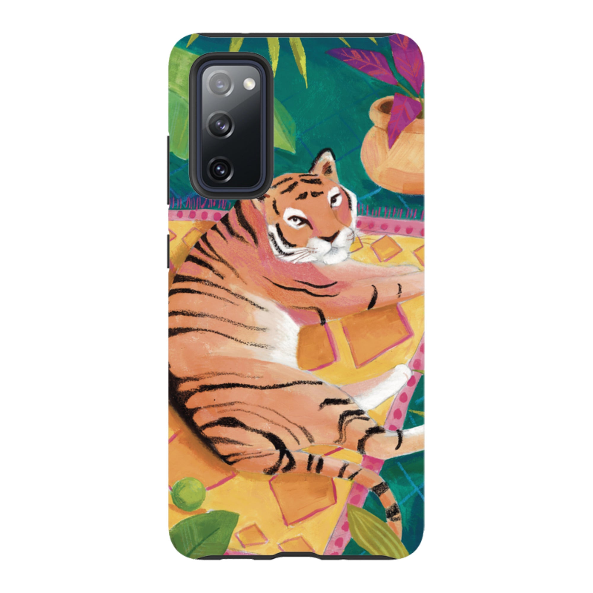 Samsung Tough Case - Tiger In Palms By Bex Parkin