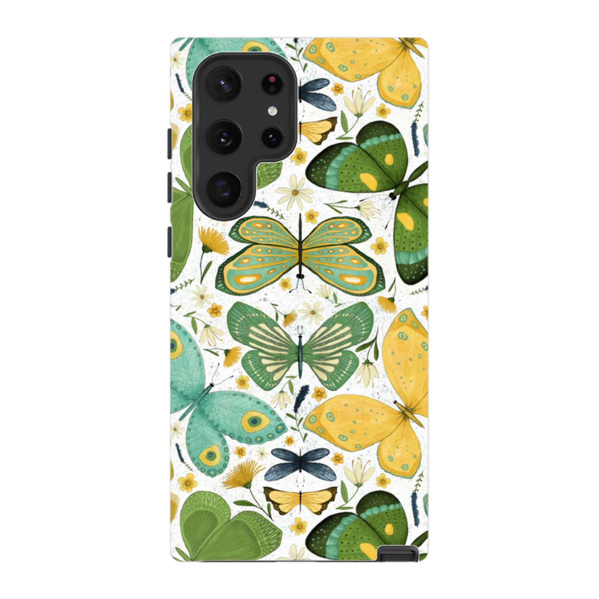 Samsung Tough Case - Green Butterflies By Maja Lindberg