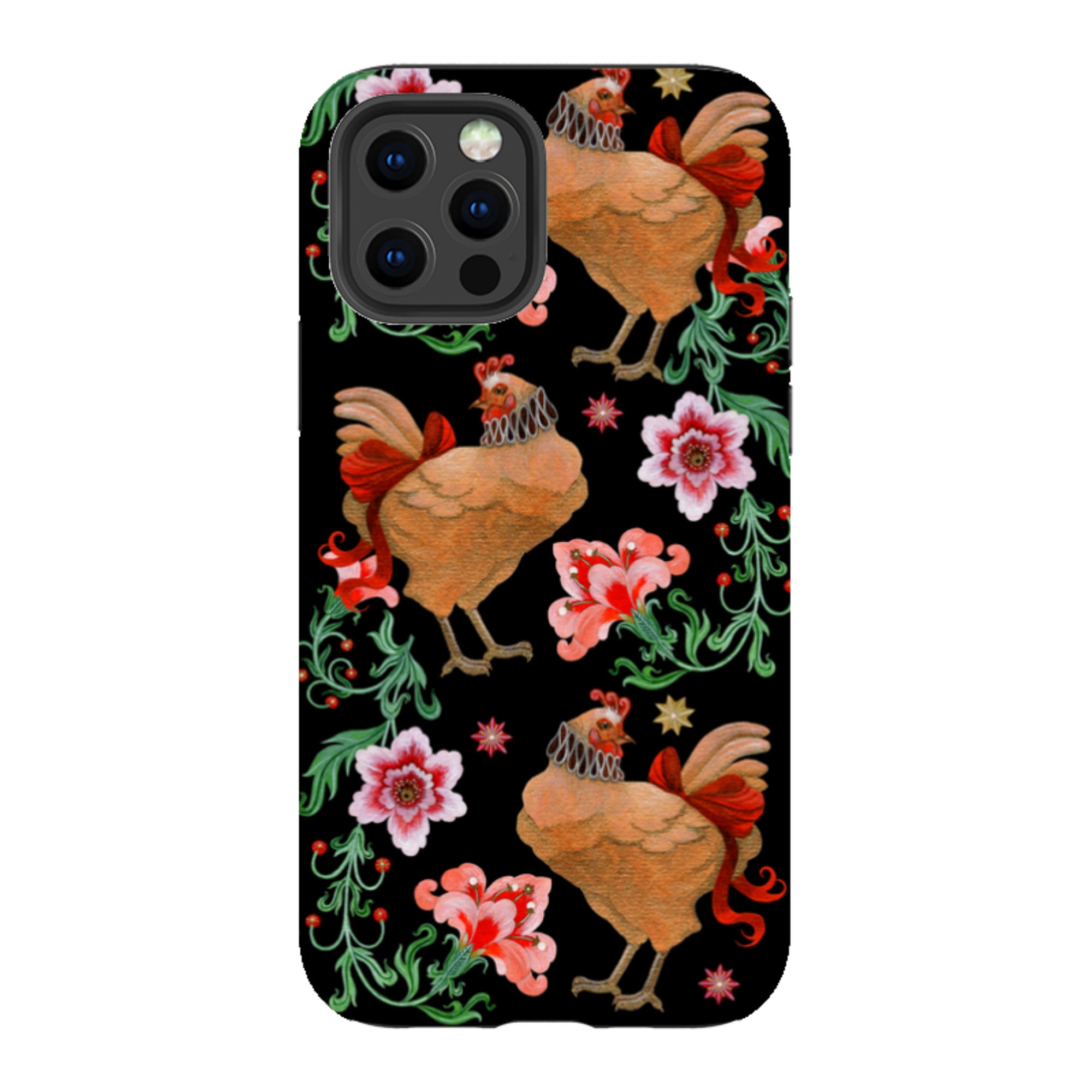 iPhone Tough  Case - Three French Hens By Maria Matos