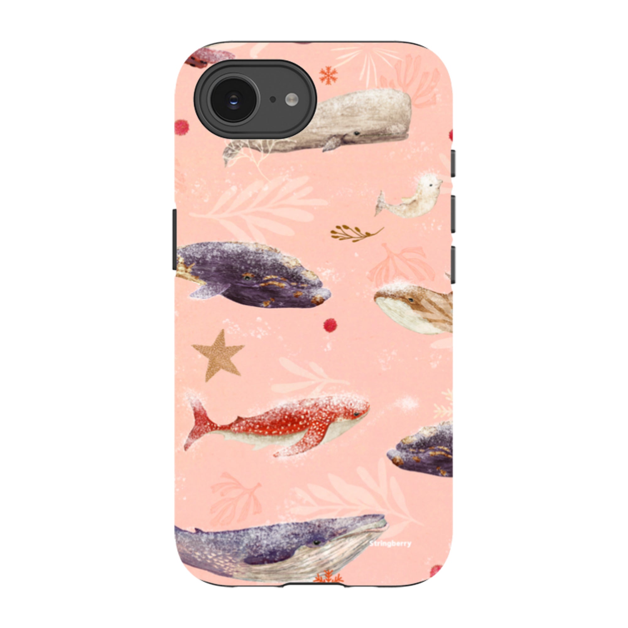 iPhone Tough Case - Sugar Plum Whales By Katherine Quinn
