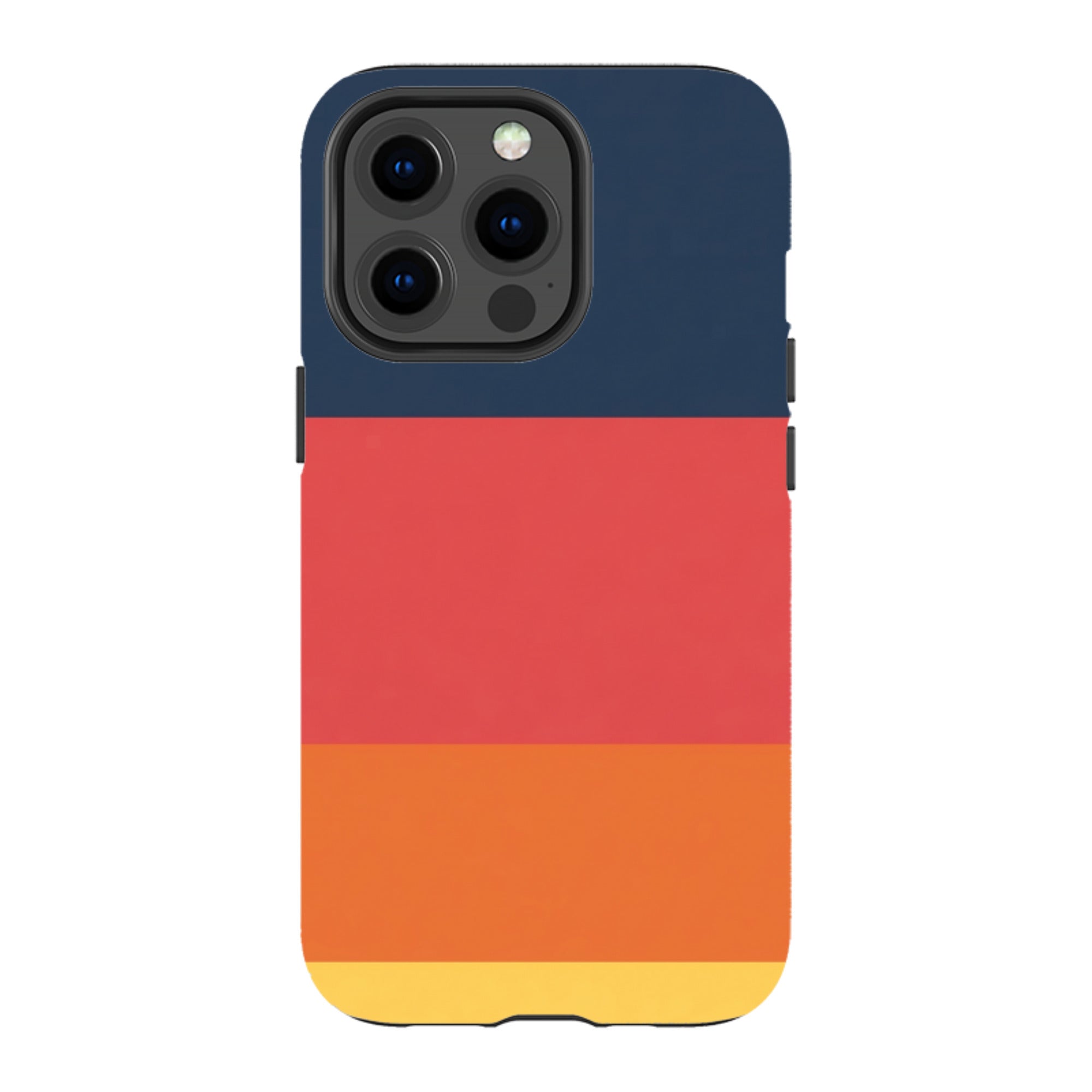 iPhone MagSafe Tough Case - Navy Blue & Orange Gingham
