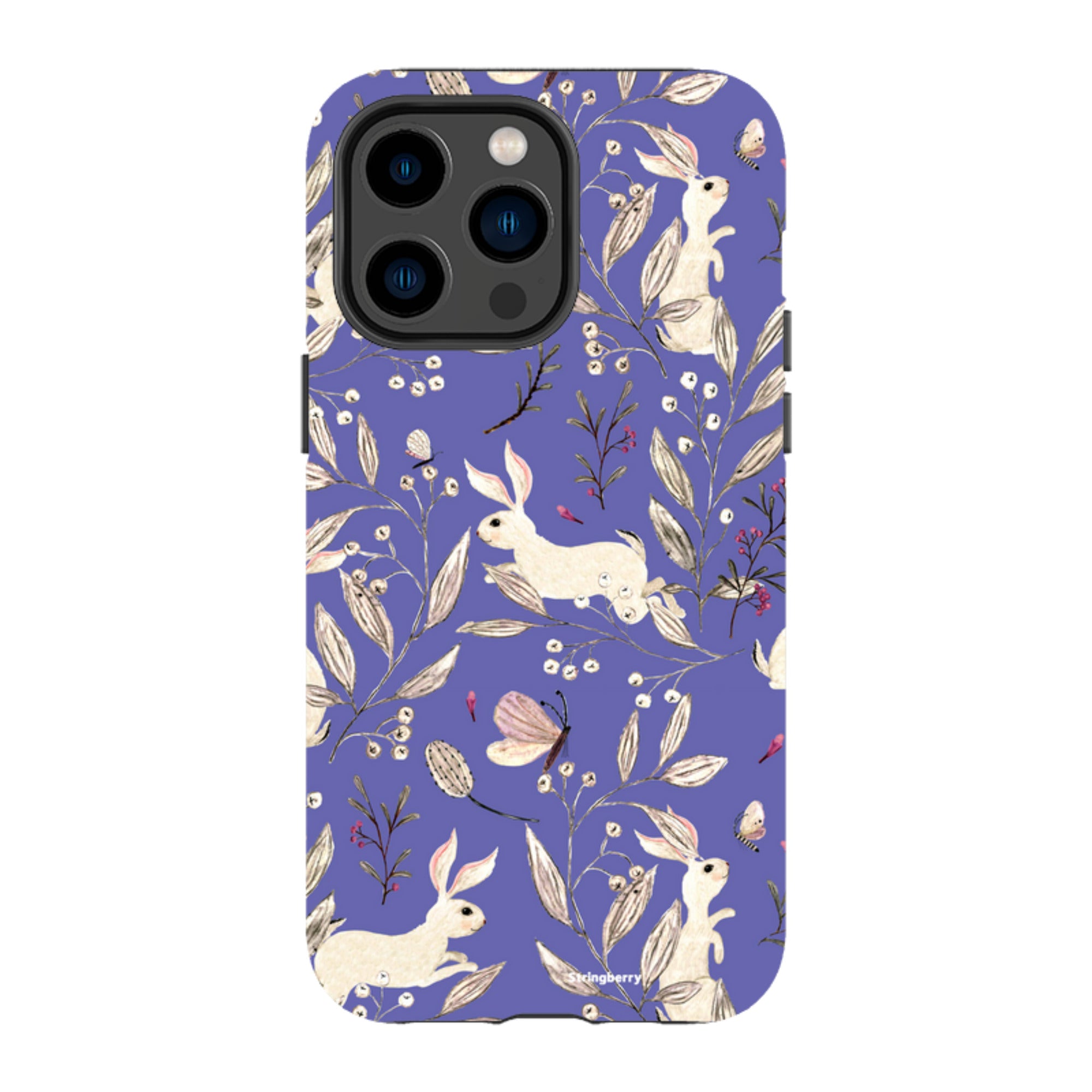 iPhone Tough Case - Bunnies Periwinkle By Katherine Quinn