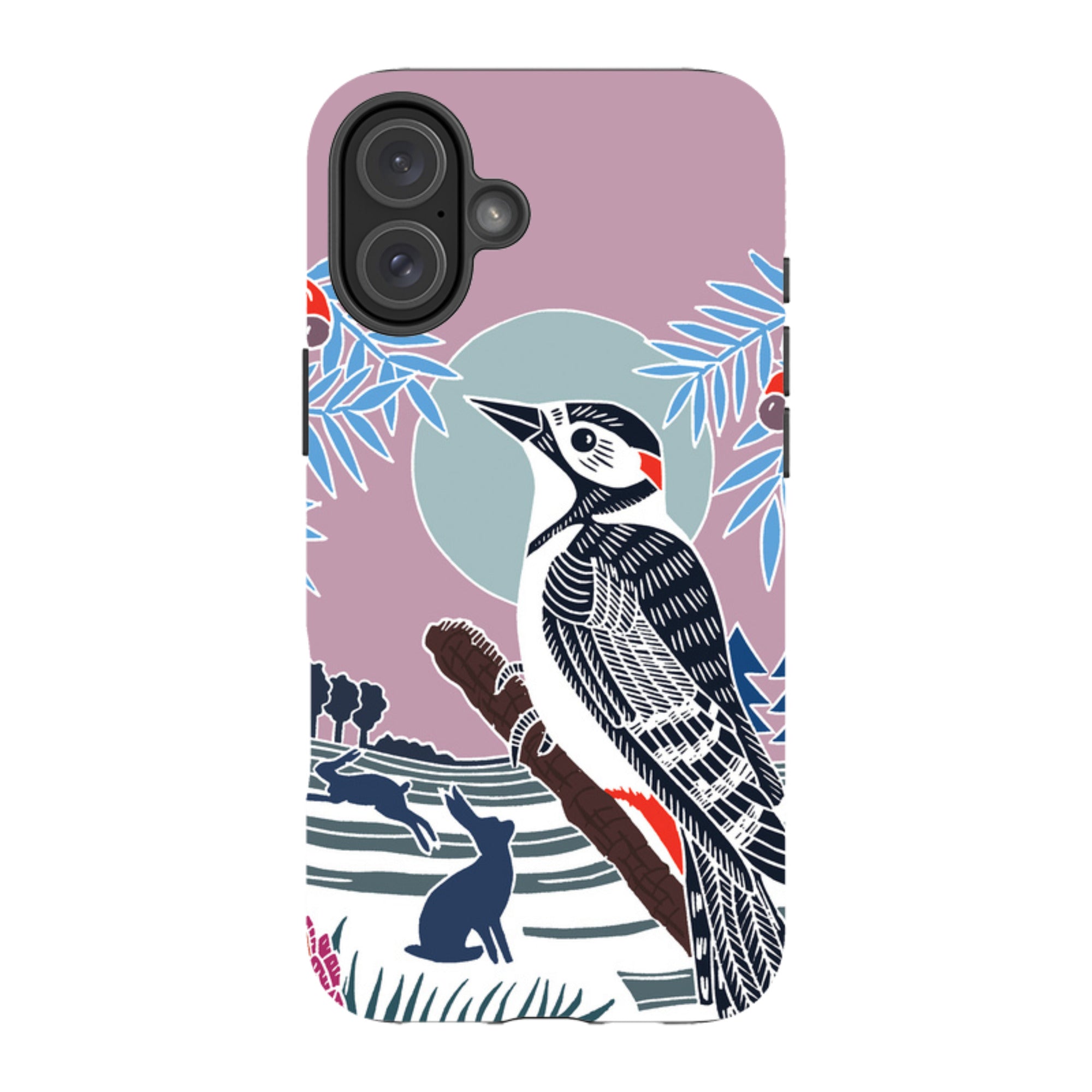iPhone Tough Case - Woodpecker Pale By Kate Heiss