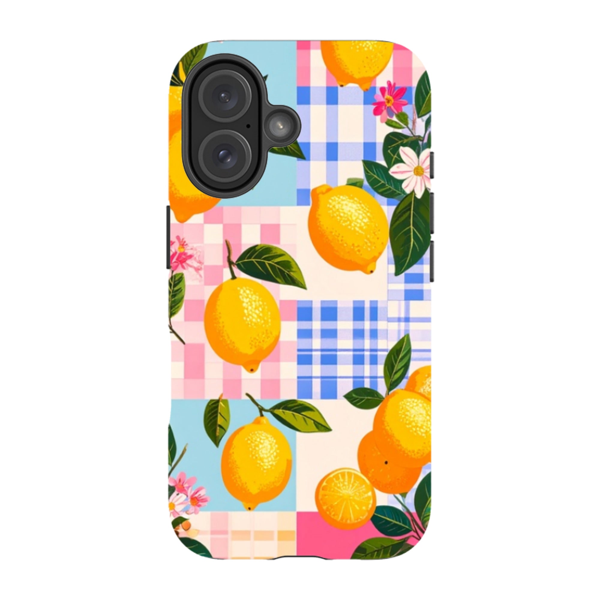 iPhone MagSafe Tough Case - Lemons and Checks