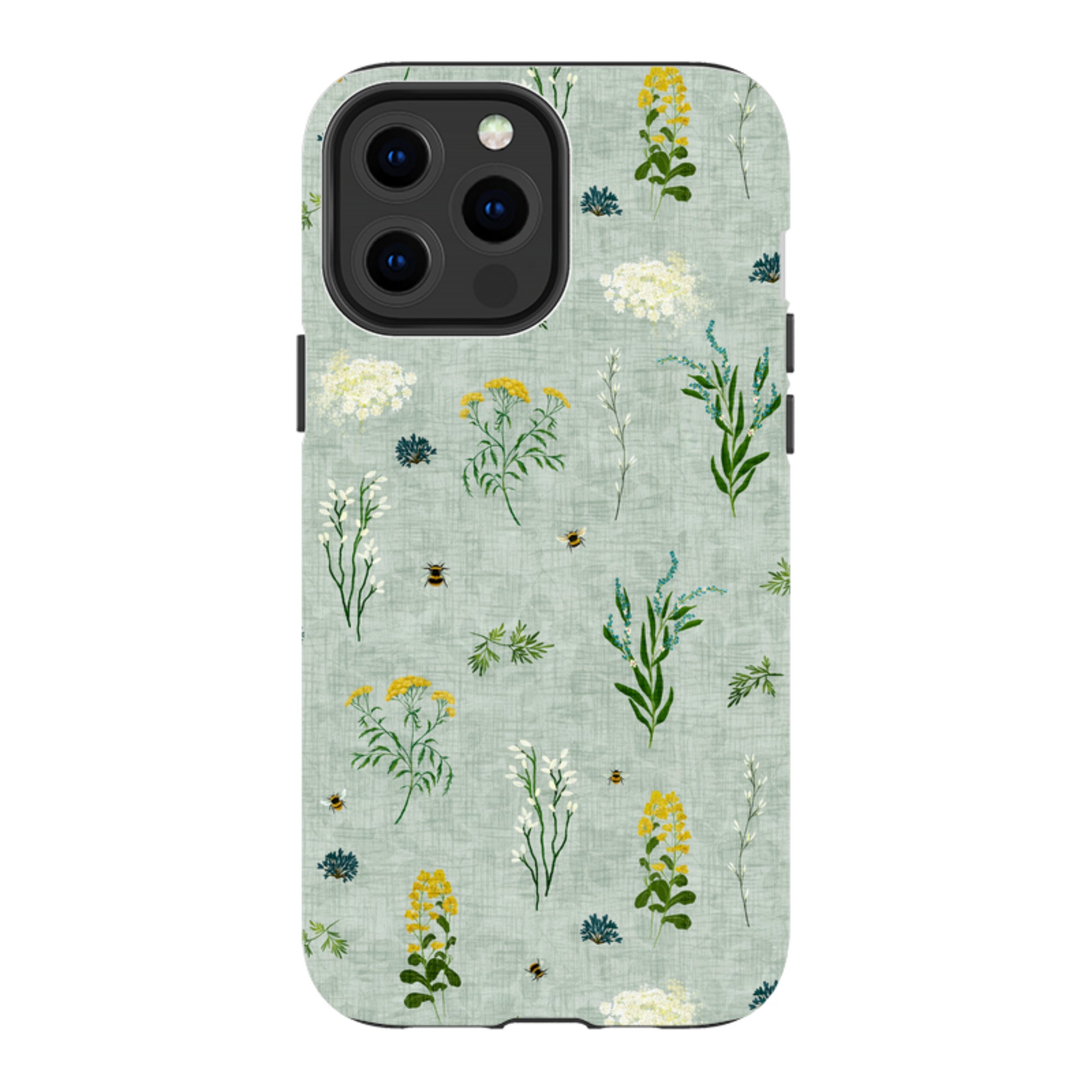 iPhone Tough Case - Song Bird Florals and Bees By Katherine Quinn
