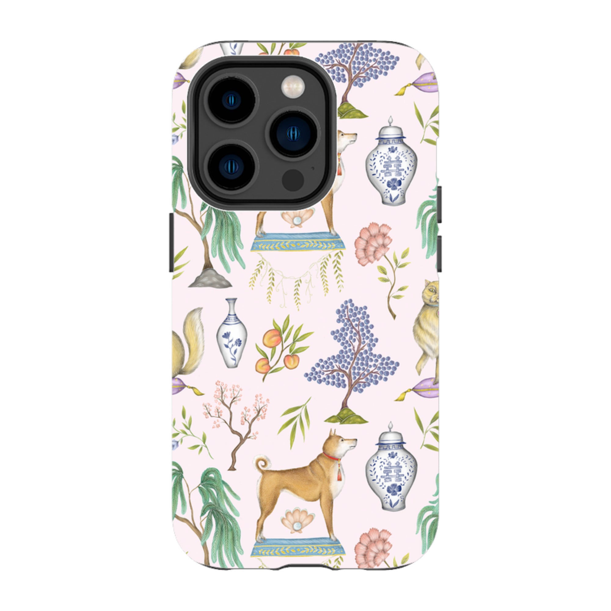 iPhone Tough Case - Chinoiserie Menagerie Pink By Catherine Rowe