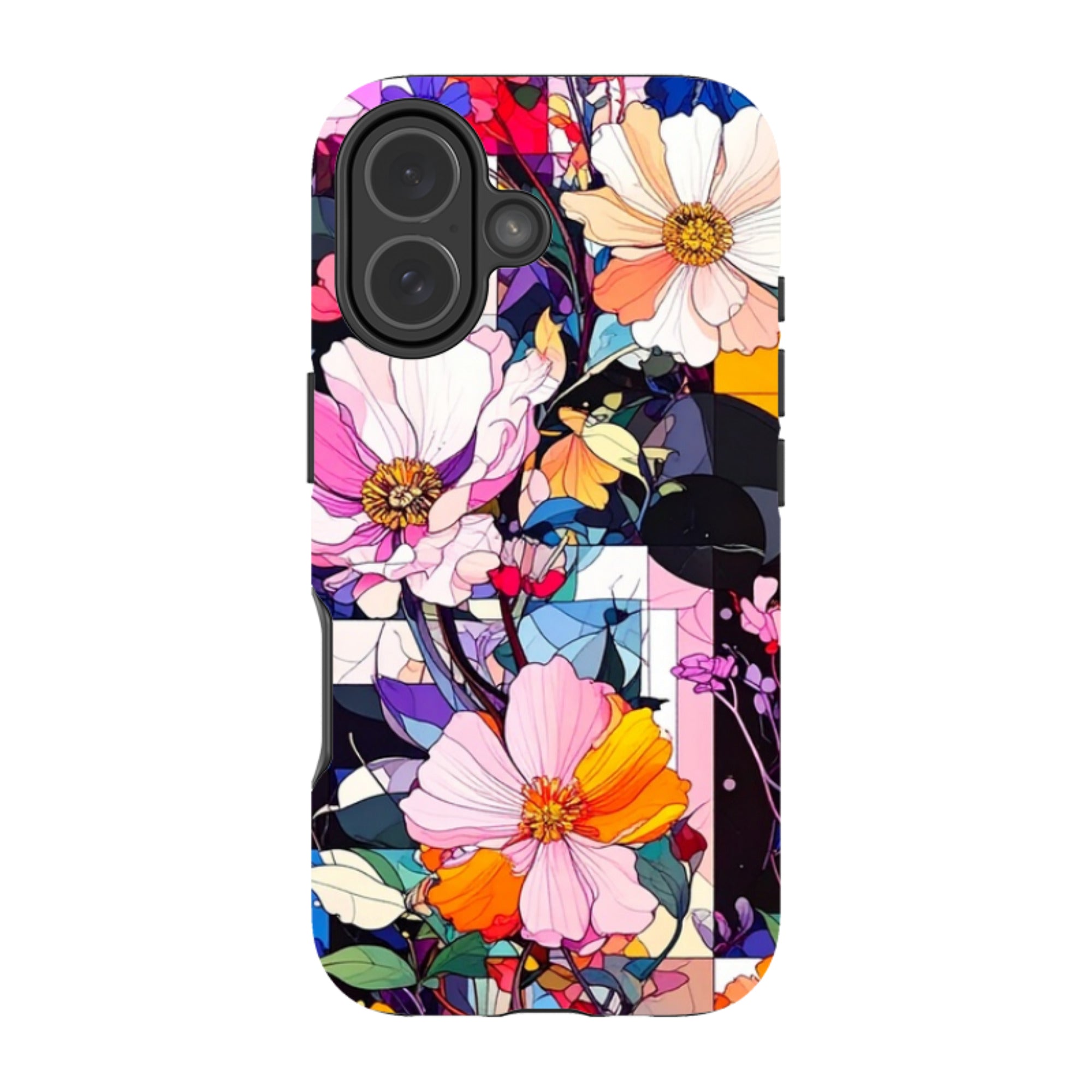 iPhone Tough Case - Block Floral