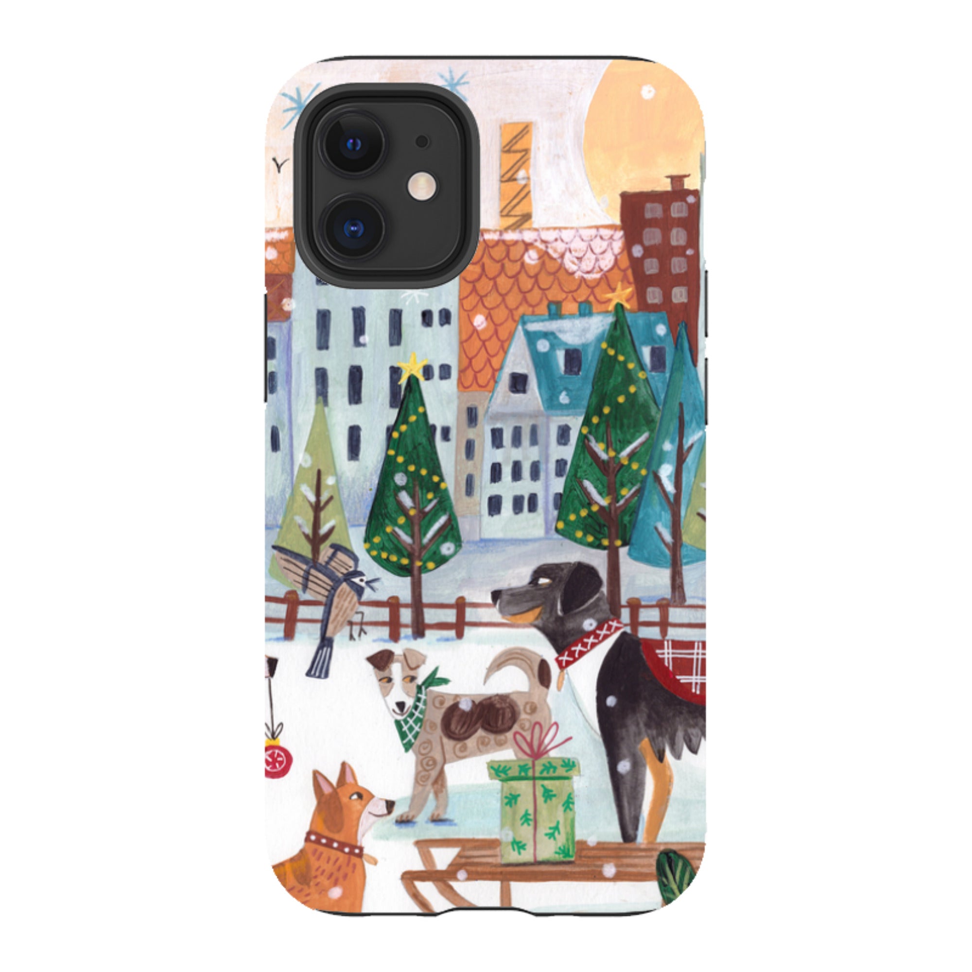 iPhone Tough Case - Christmas Dogs By Caroline Bonne Muller