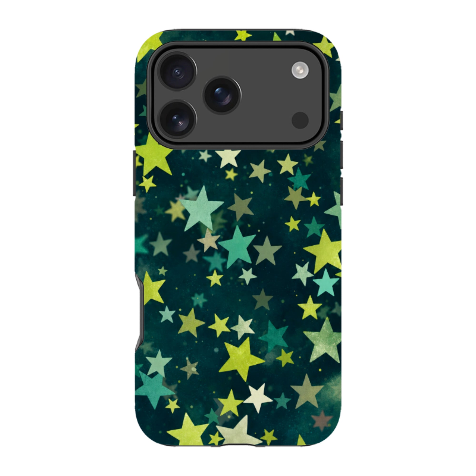 iPhone Tough Case - Green Galaxy Star