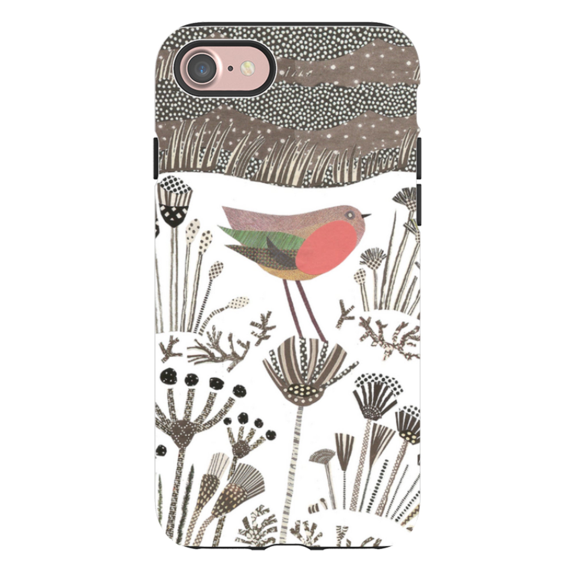 iPhone Tough Case - Robin in Snow By Jane Robbins