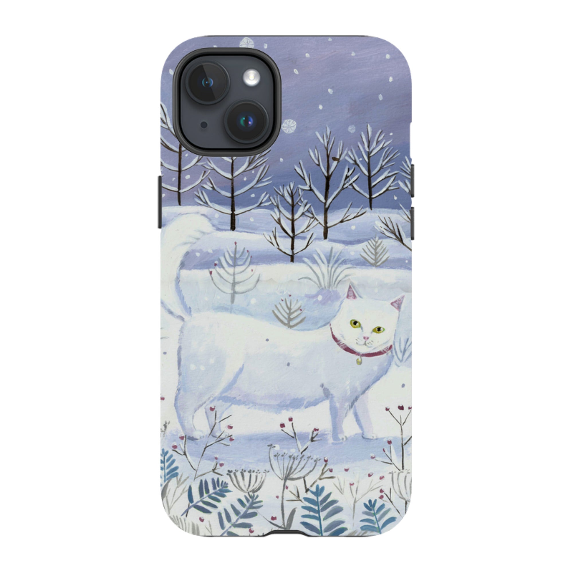 iPhone MagSafe Tough Case - White Cat By Mary Stubberfield