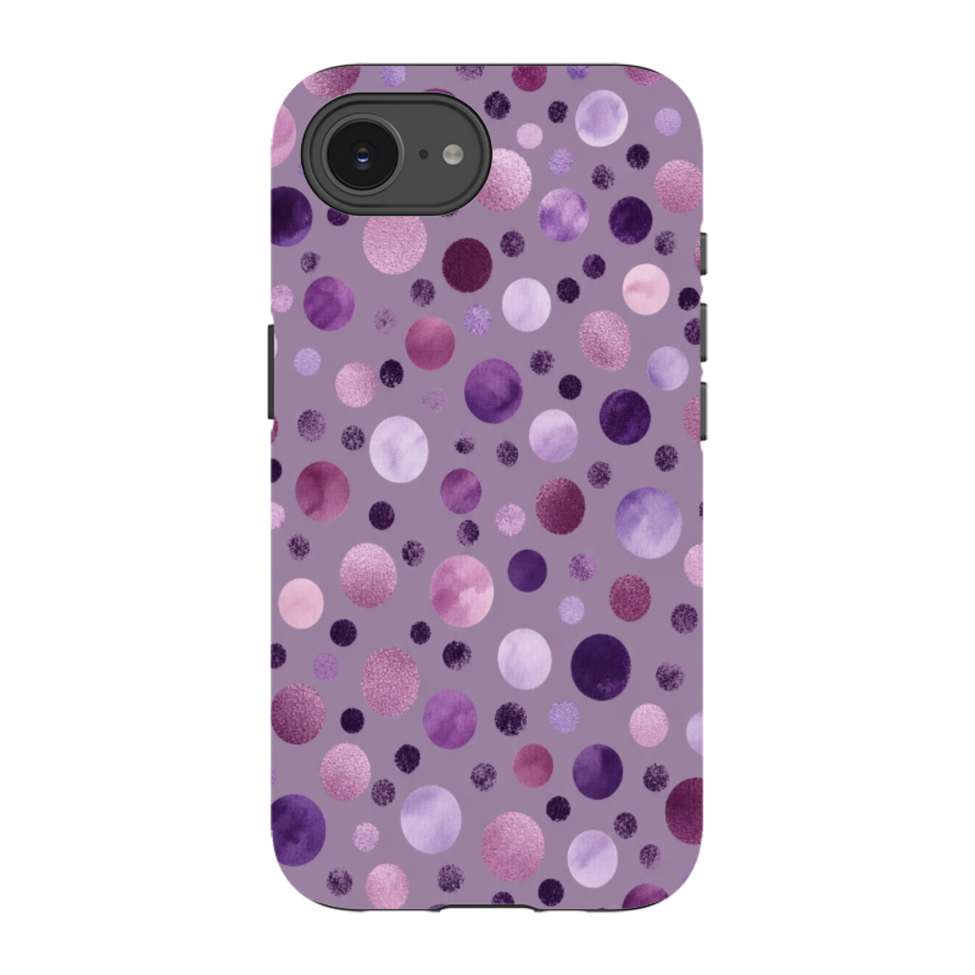 iPhone Tough Case - Mauve Polka Dot