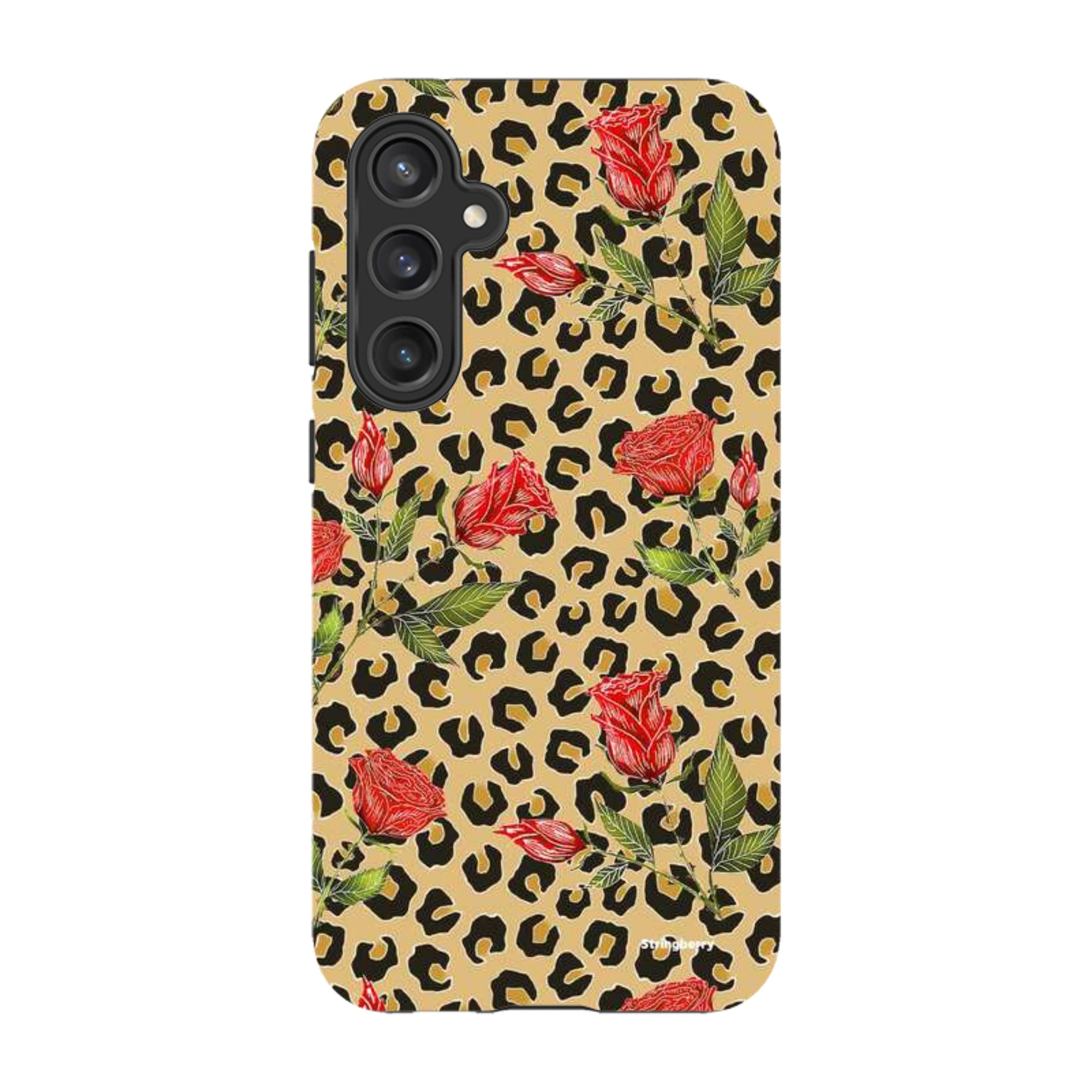 Samsung Tough Case - Leopard Print Rose Pattern By Catherine Rowe