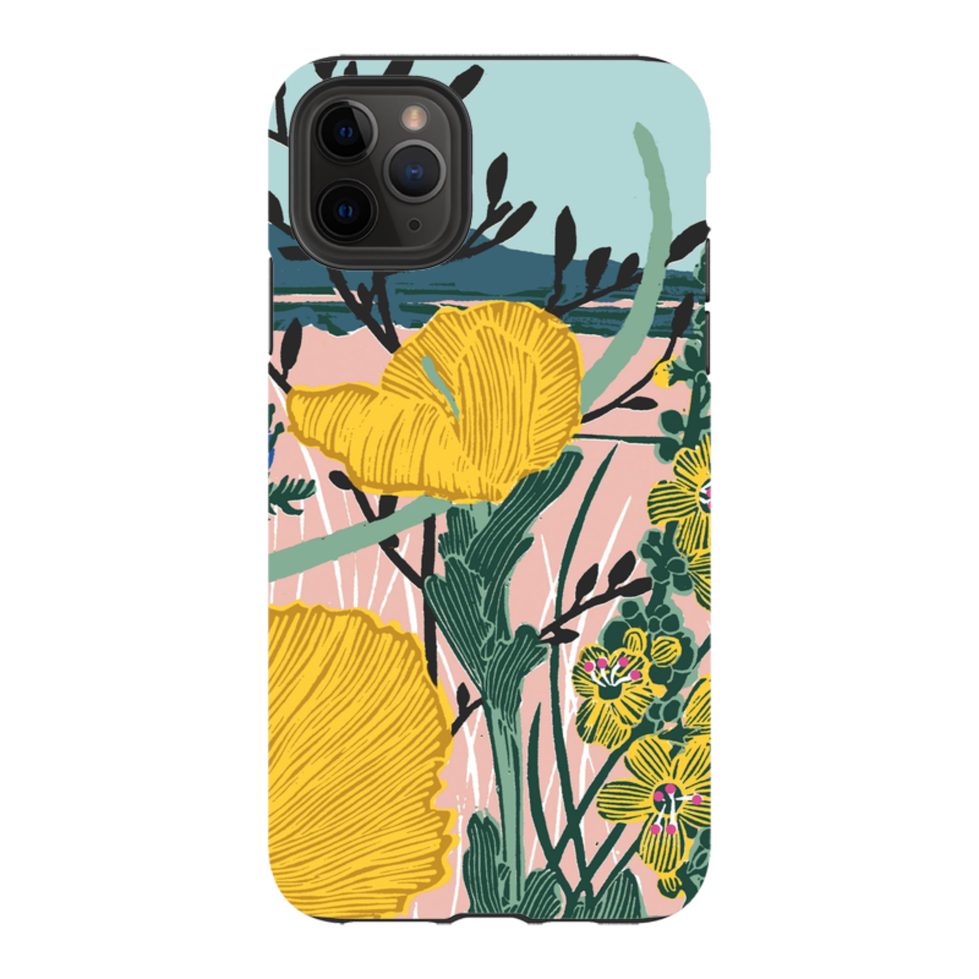 iPhone Tough Case - Yellow Poppies By Kate Heiss