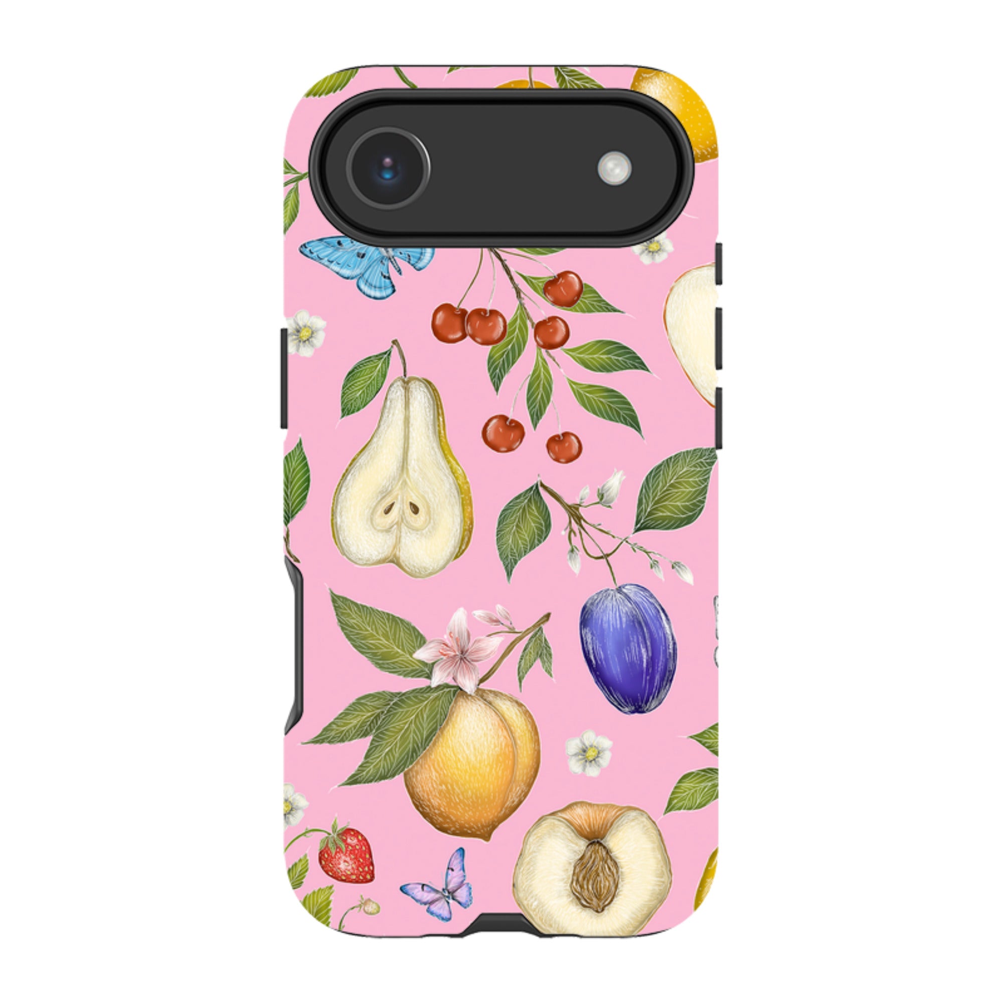 iPhone Tough Case - Pink Fruits By Catherine Rowe