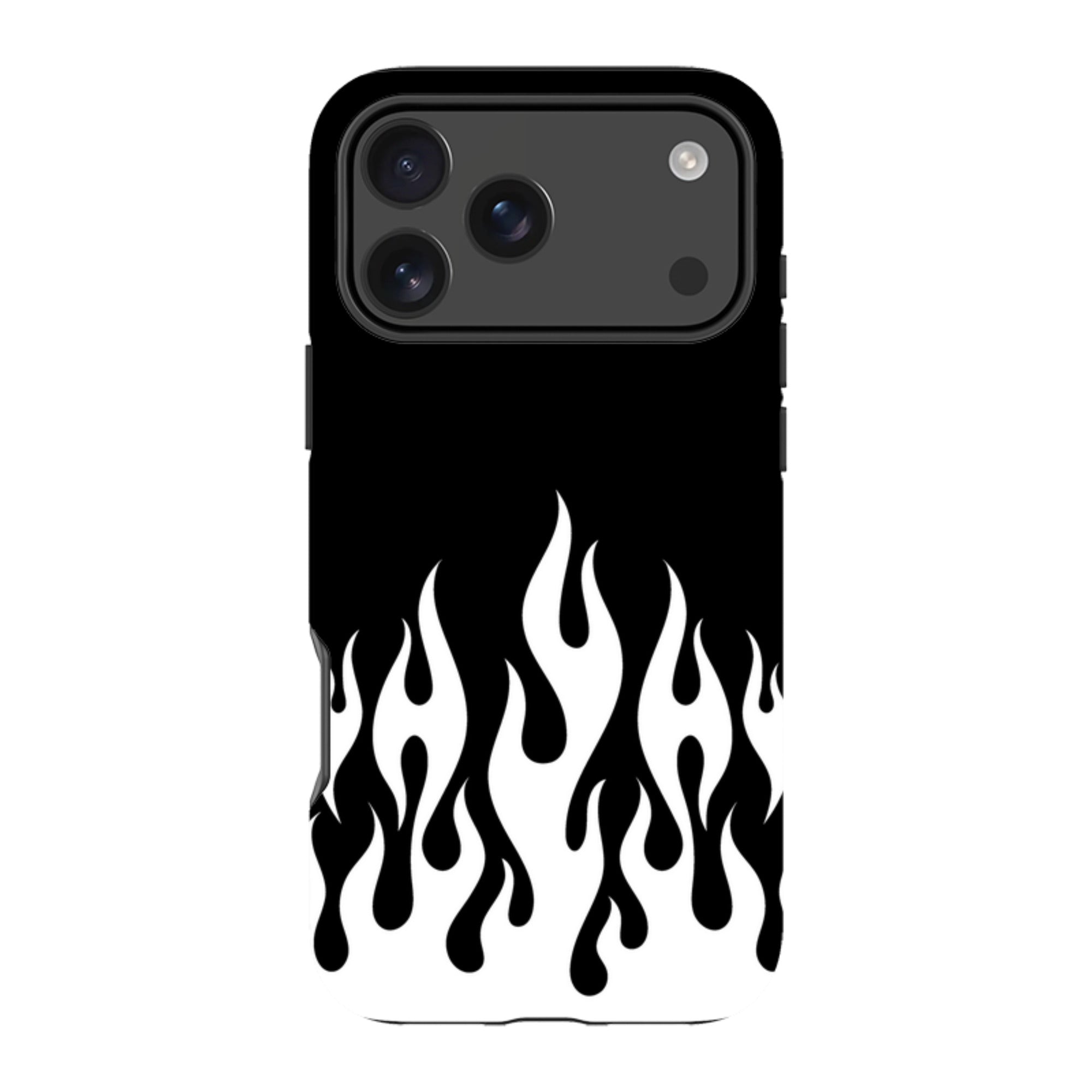 iPhone Tough Case - White Flames