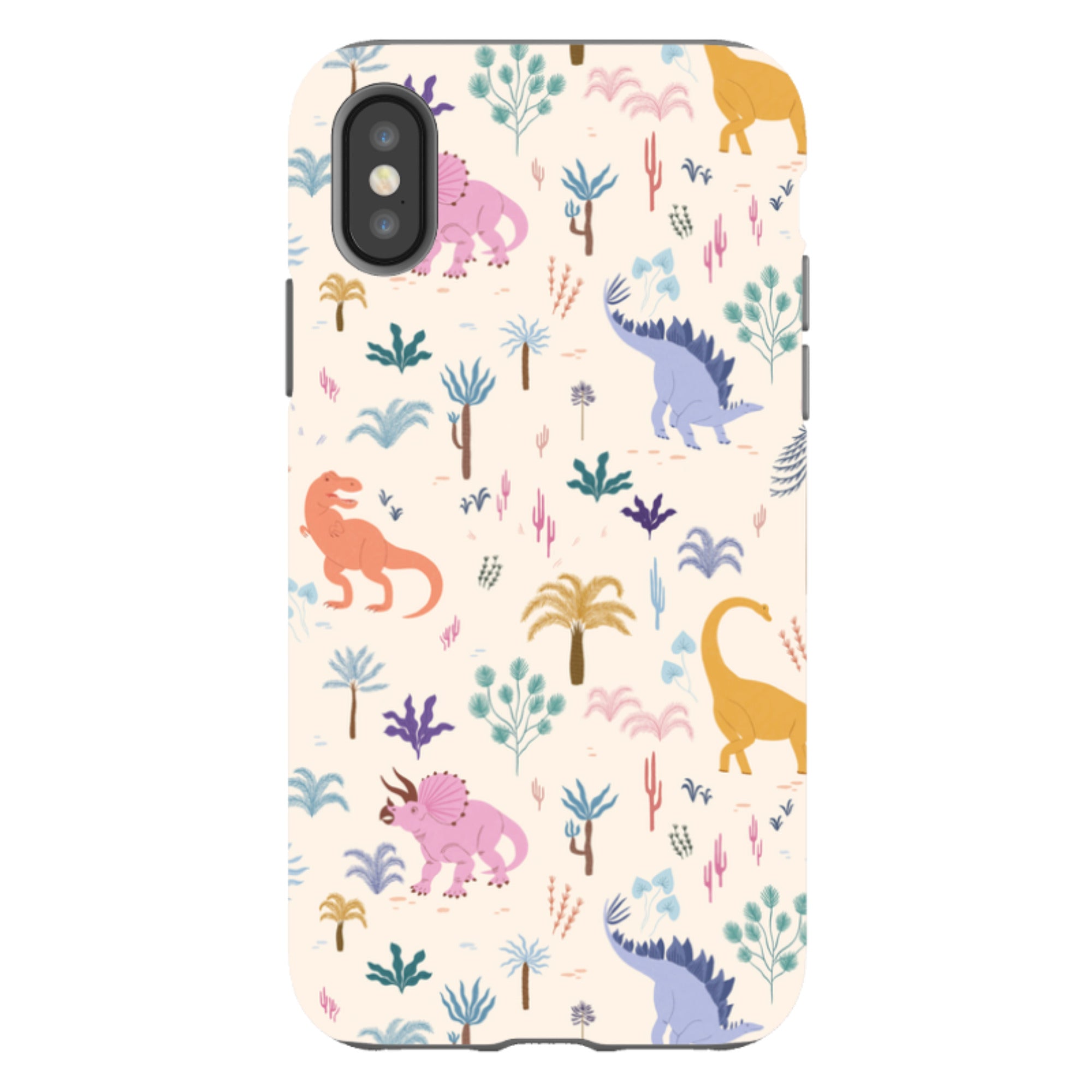 iPhone Tough Case - Dinosaur Pattern Light By Meghann Rader