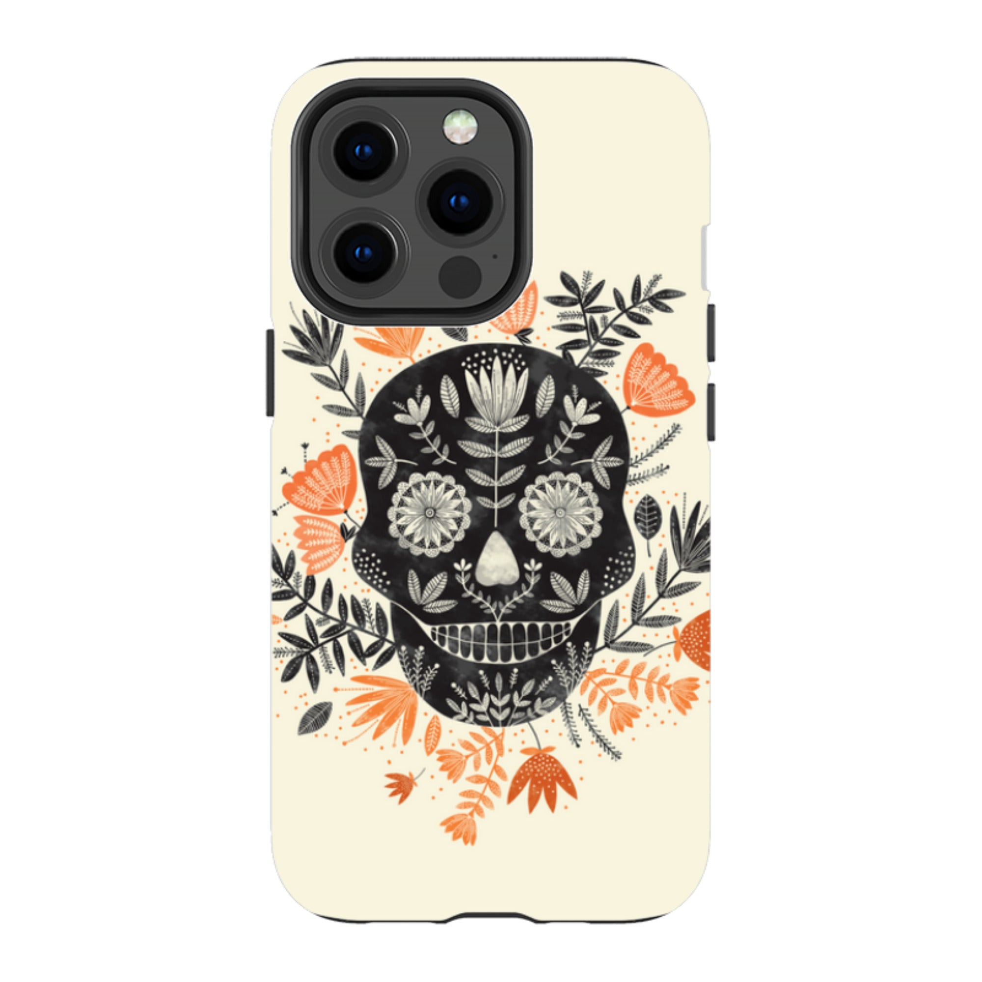 iPhone Tough Case - Sugar Skull Cream By Jade Mosinski