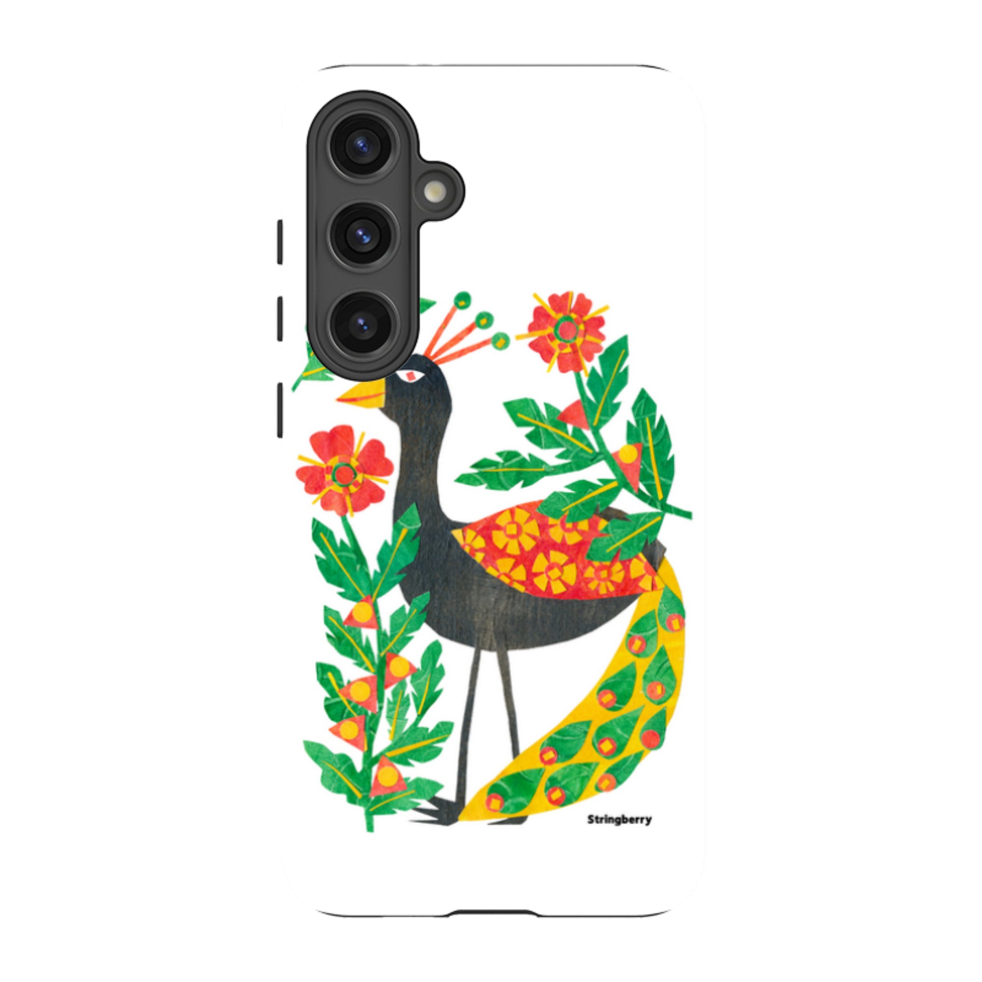 Samsung Tough Case - Folk Floral Peahen By Tracey English