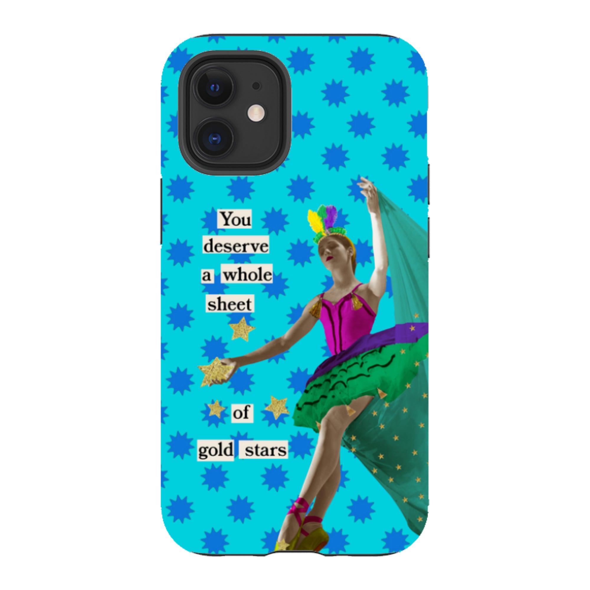 iPhone Tough Case - Gold Stars By Clare Jordan