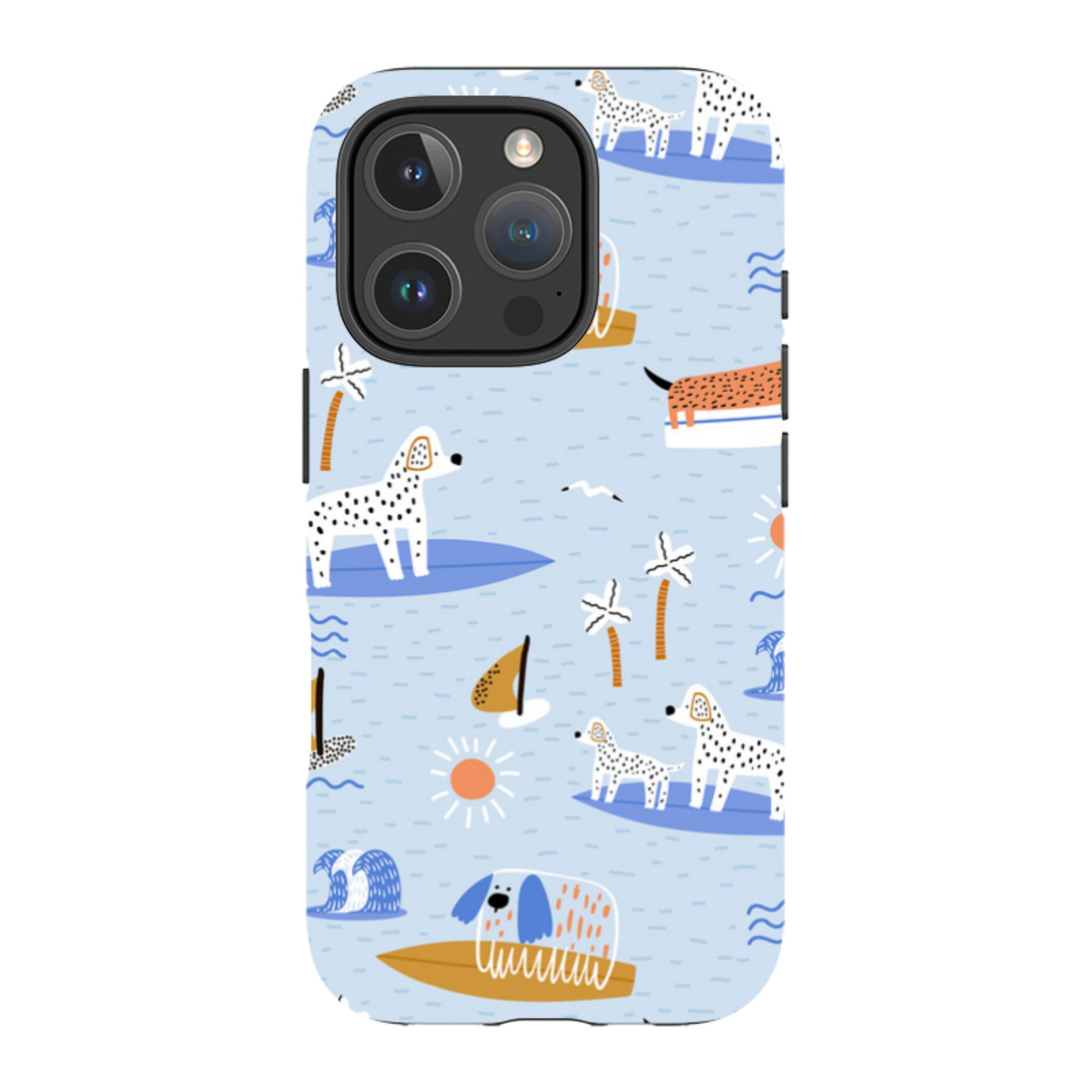 iPhone Tough Case - Surfing Dogs