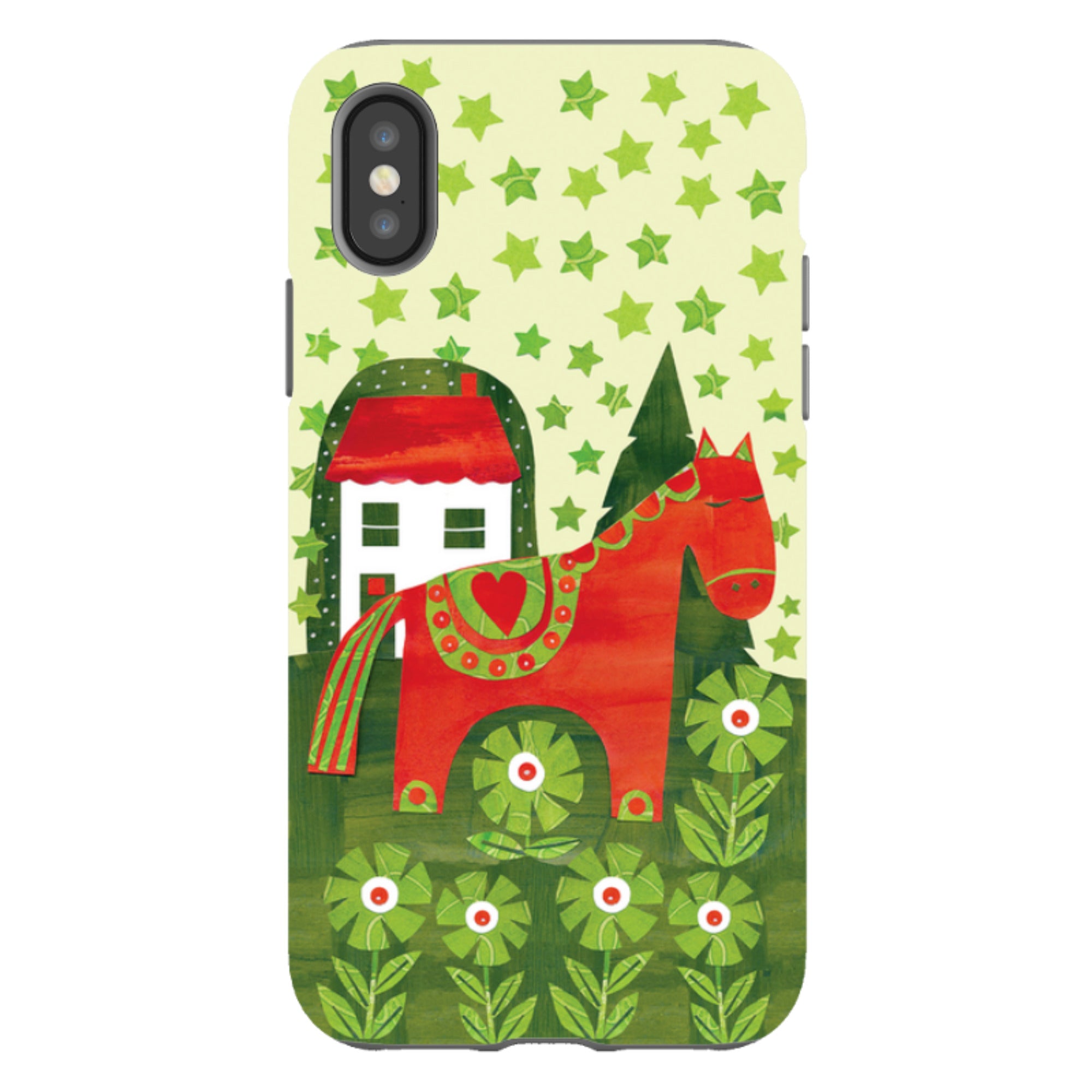 iPhone Tough Case - Red Dala Horse By Tracey English