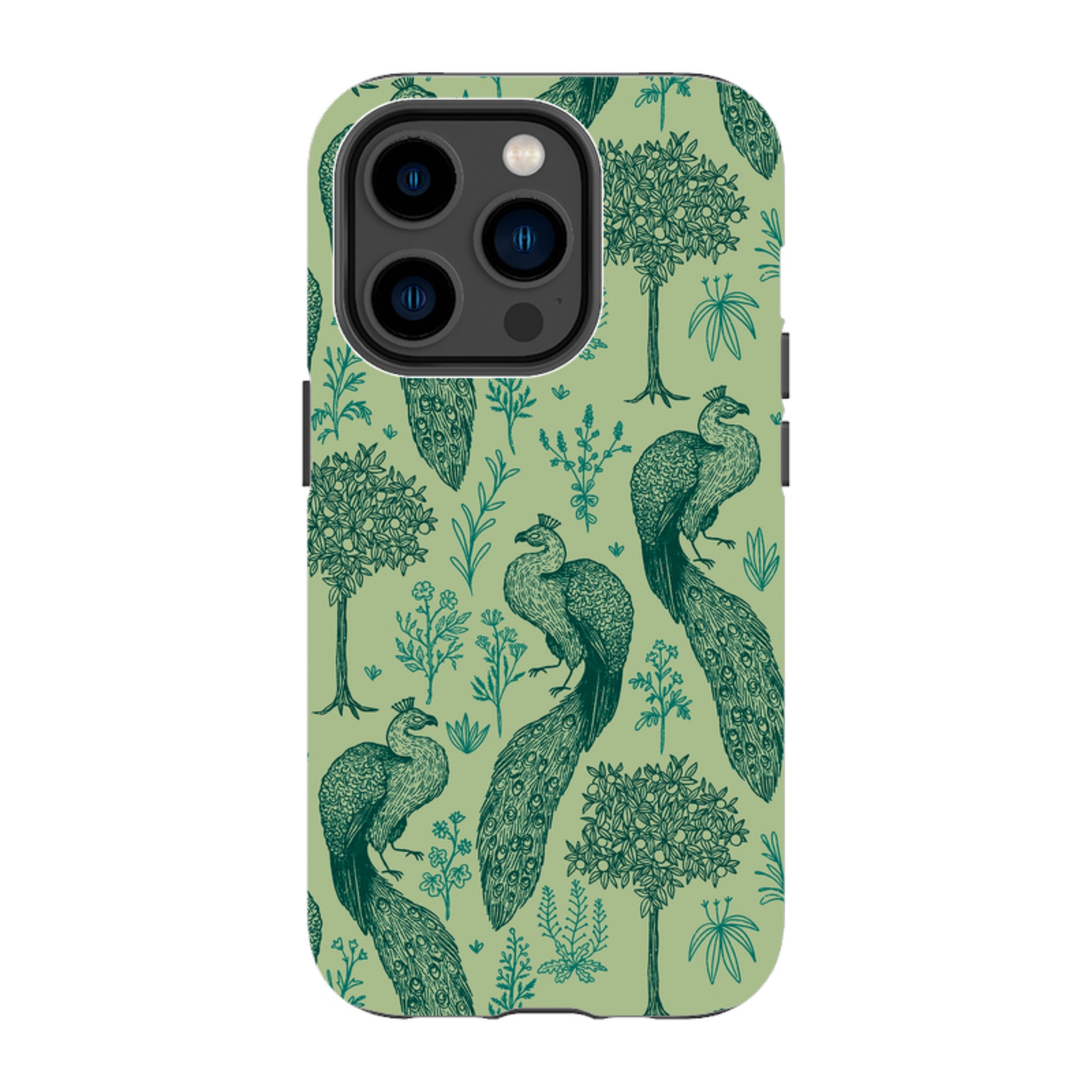 iPhone Tough Case - Peacock Pattern By Anna Stead