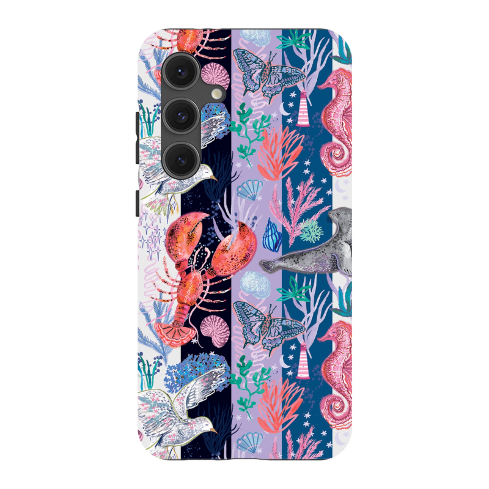 Samsung Tough  Case - Coastal Calling Stripe II By Emma Frances Grant