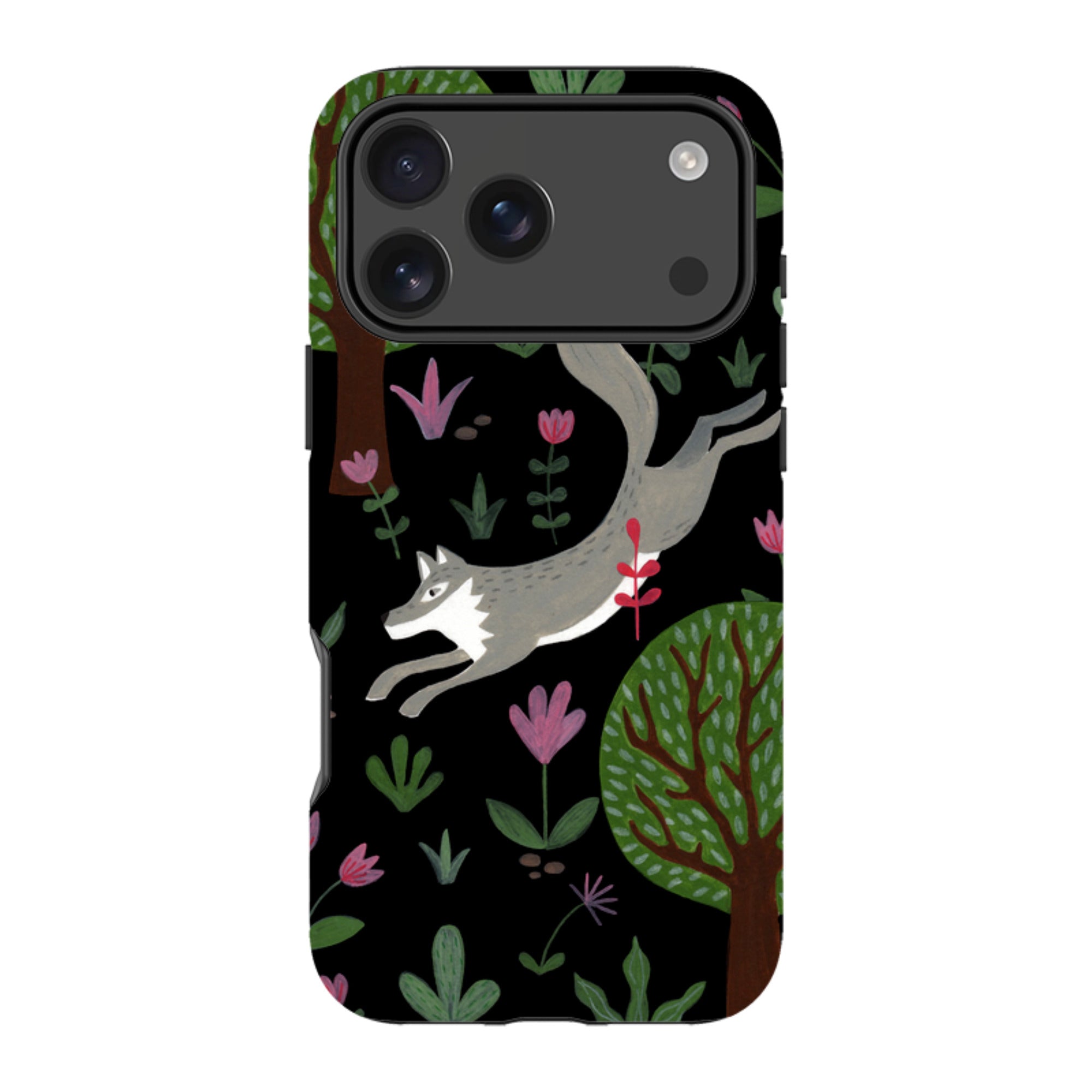 iPhone MagSafe Tough Case - Wolf In Trees By Bex Parkin
