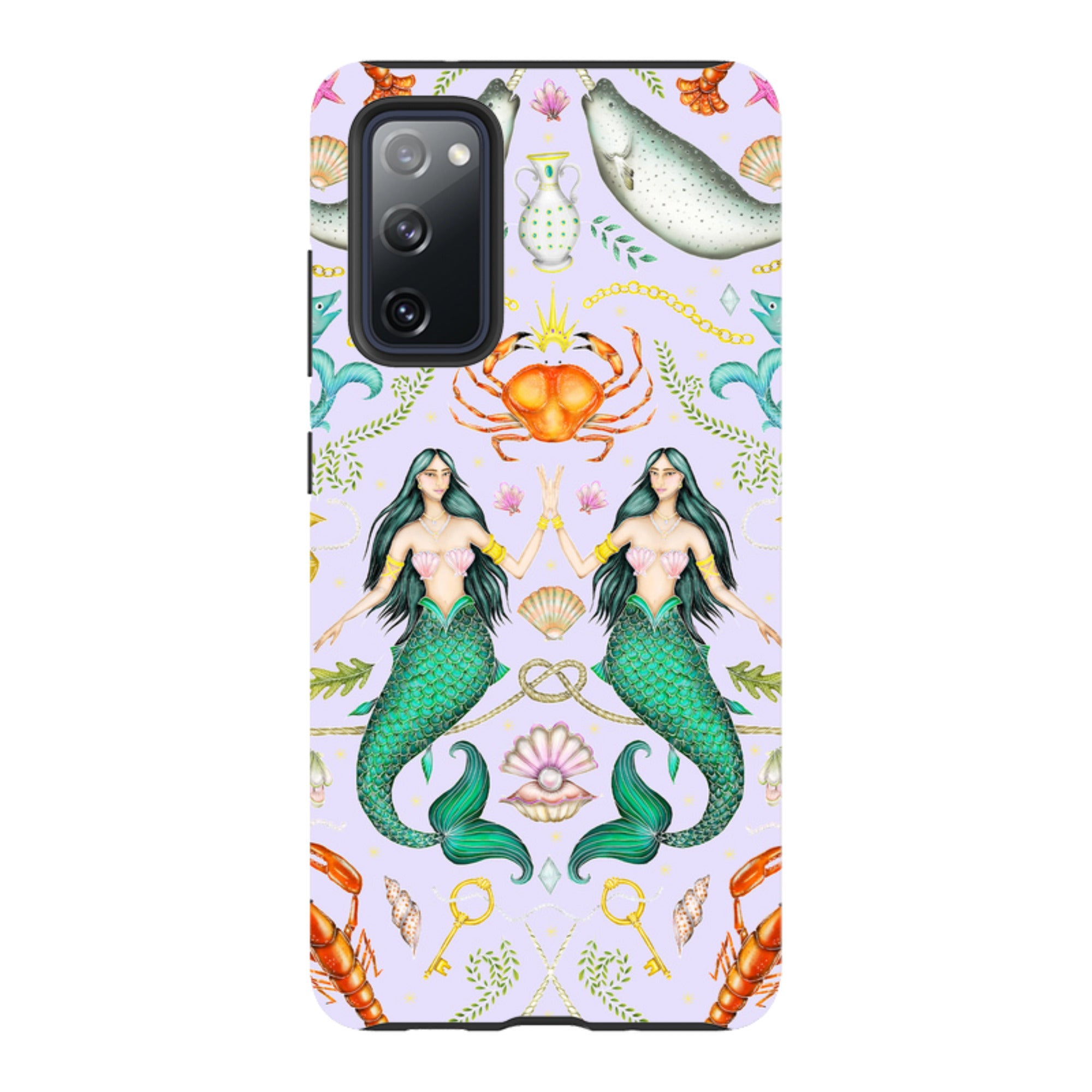 Samsung Tough Case - Tritons Treasure Lilac By Catherine Rowe