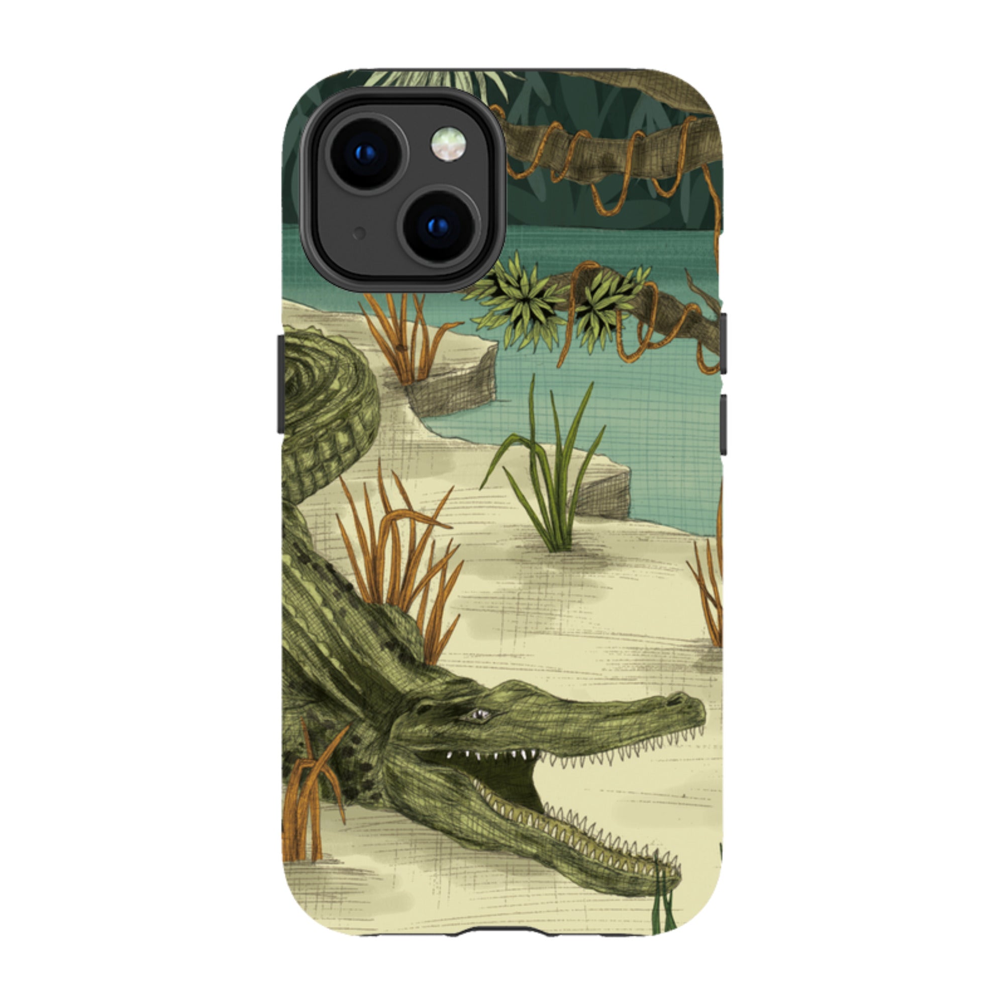 iPhone Tough Case - Crocodile By Jade Mosinski