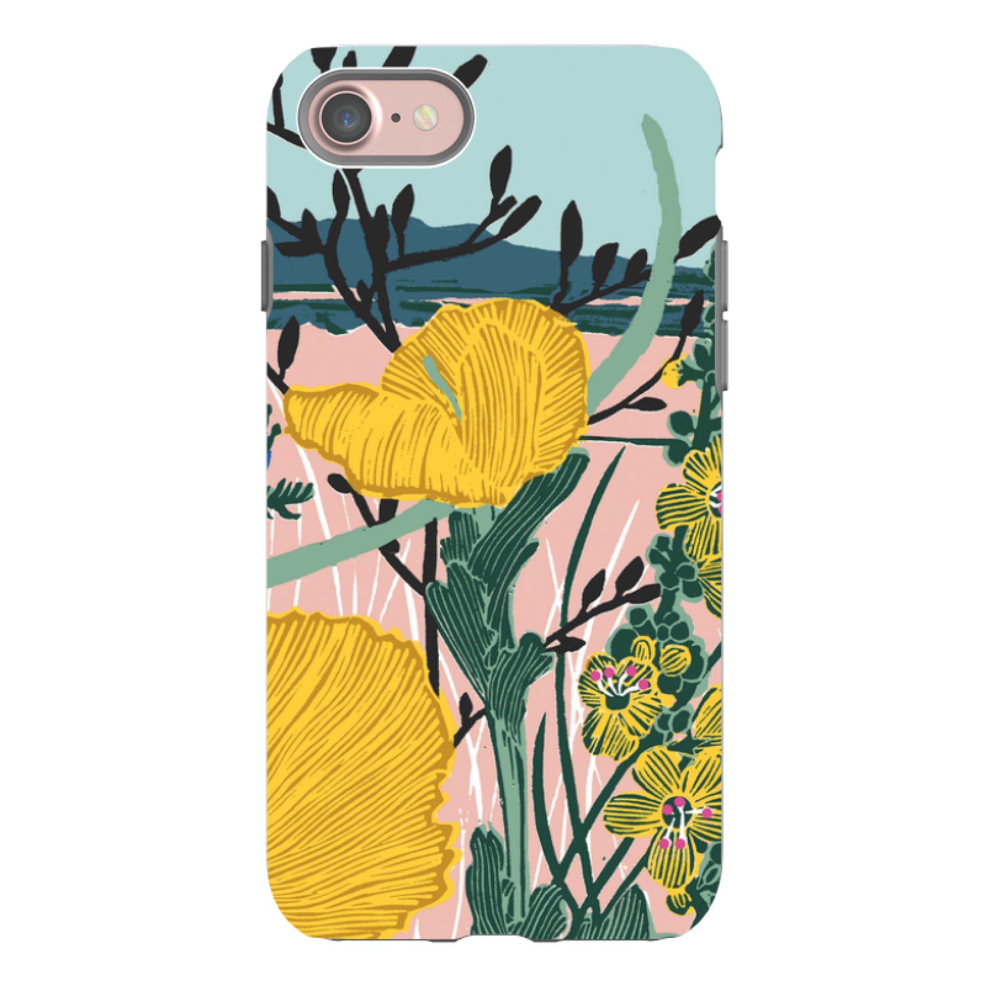 iPhone Tough Case - Yellow Poppies By Kate Heiss