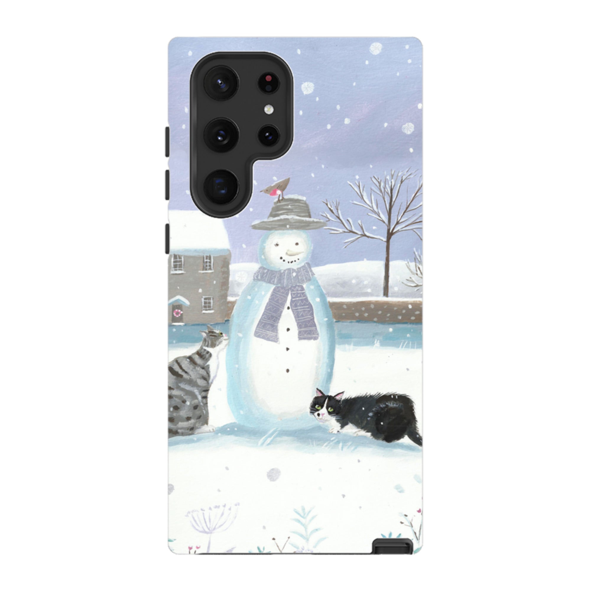 Samsung Tough Case - Snowman And Cats By Mary Stubberfield