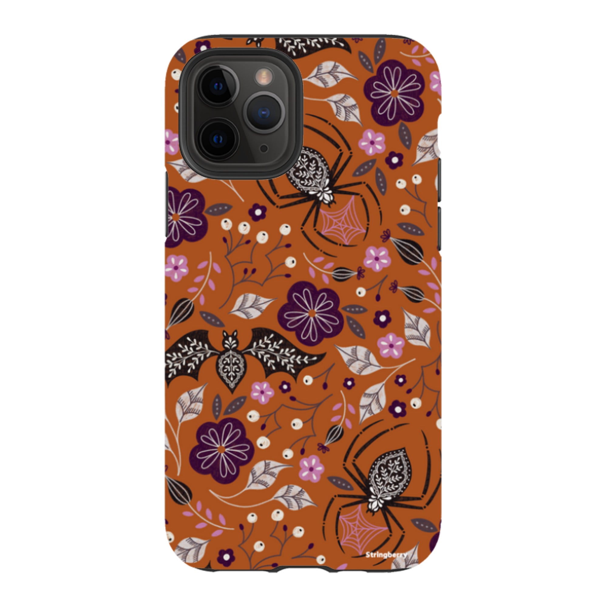 iPhone Tough Case - SpiderBat Orange By Jenny Zemanek