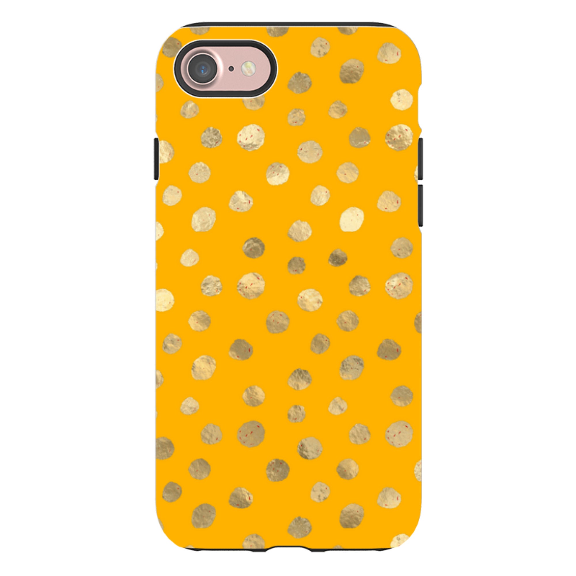 iPhone Tough Case - Honey and Gold Dots