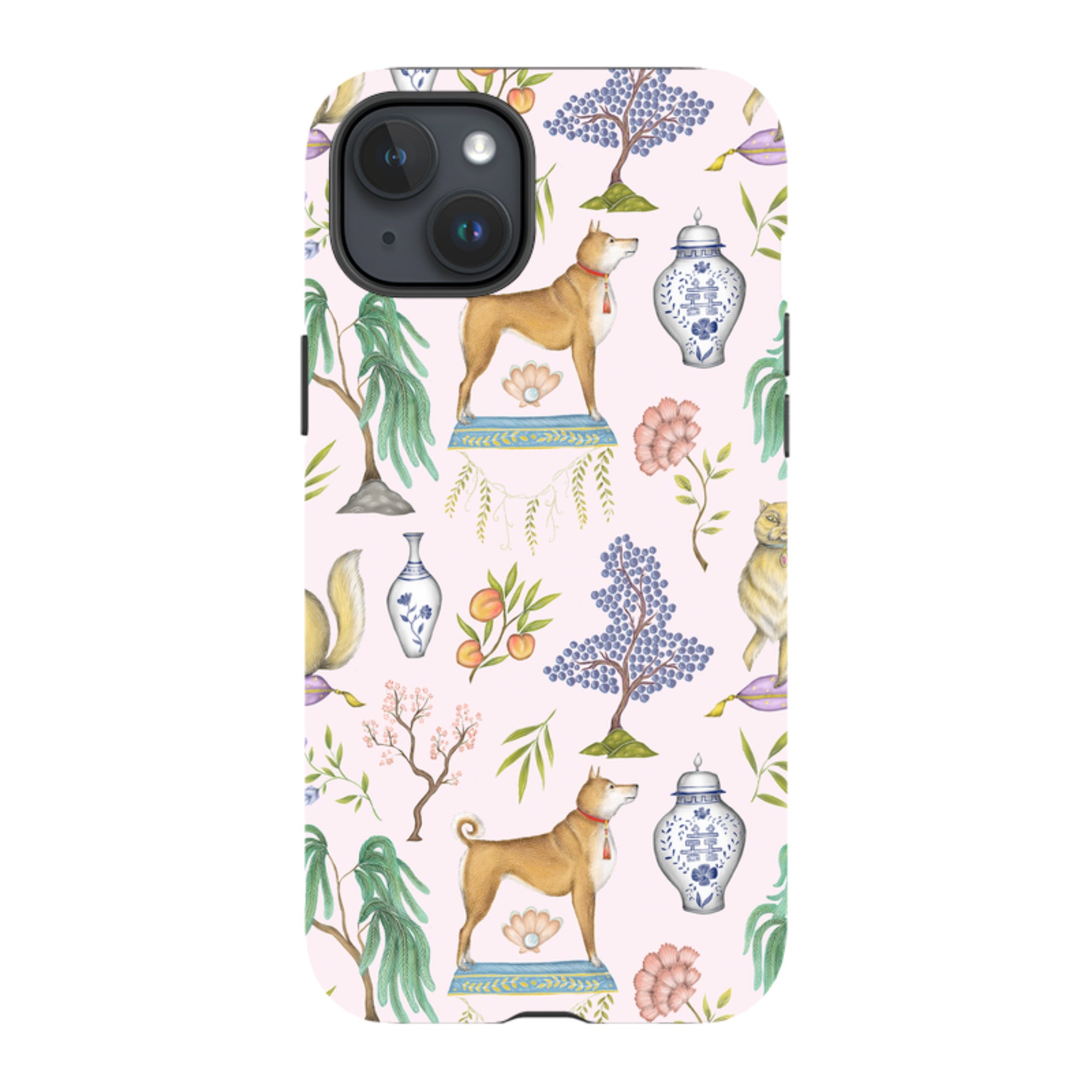 iPhone MagSafe Tough Case -  Chinoiserie Menagerie Pink By Catherine Rowe