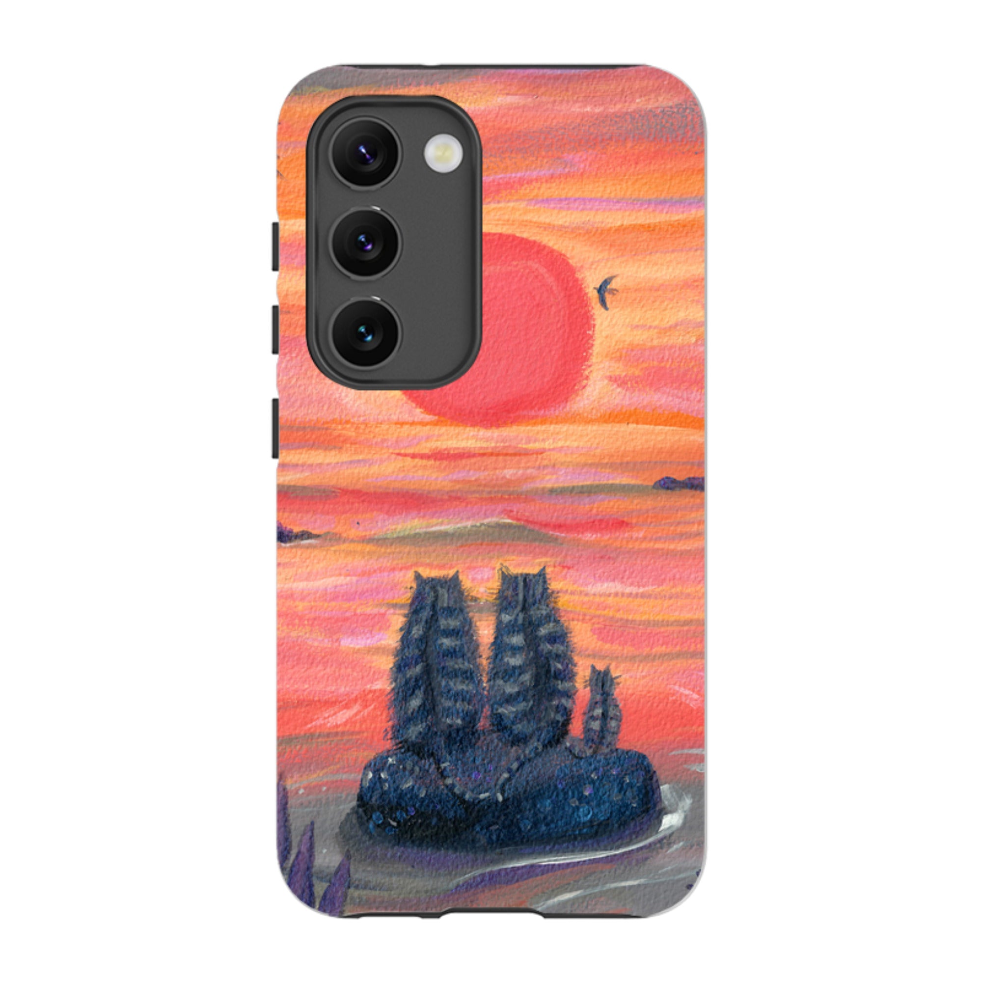 Samsung Tough Case - Sunset Cats By Mary Stubberfield