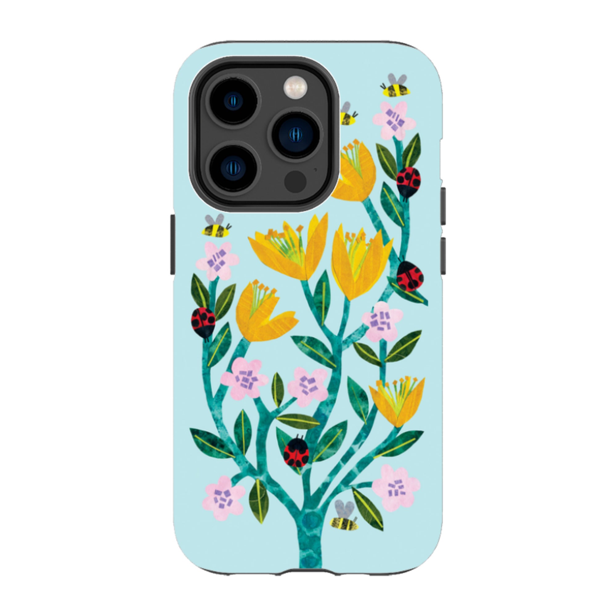 iPhone MagSafe Tough Case - Blossom and Ladybirds By Tracey English