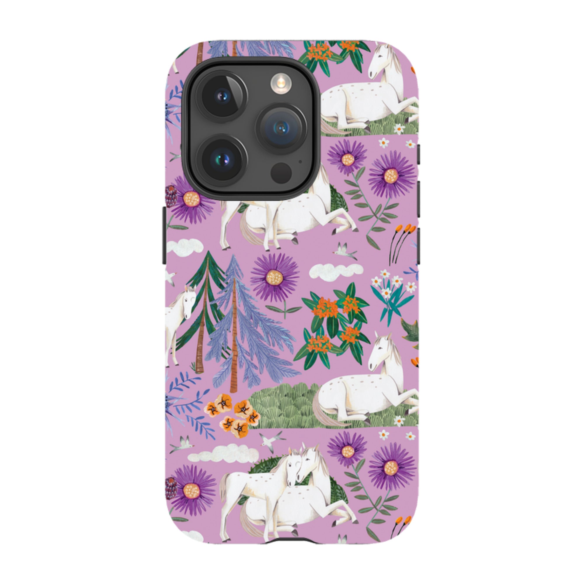 iPhone Tough Case - Horse Pattern By Caroline Bonne Muller