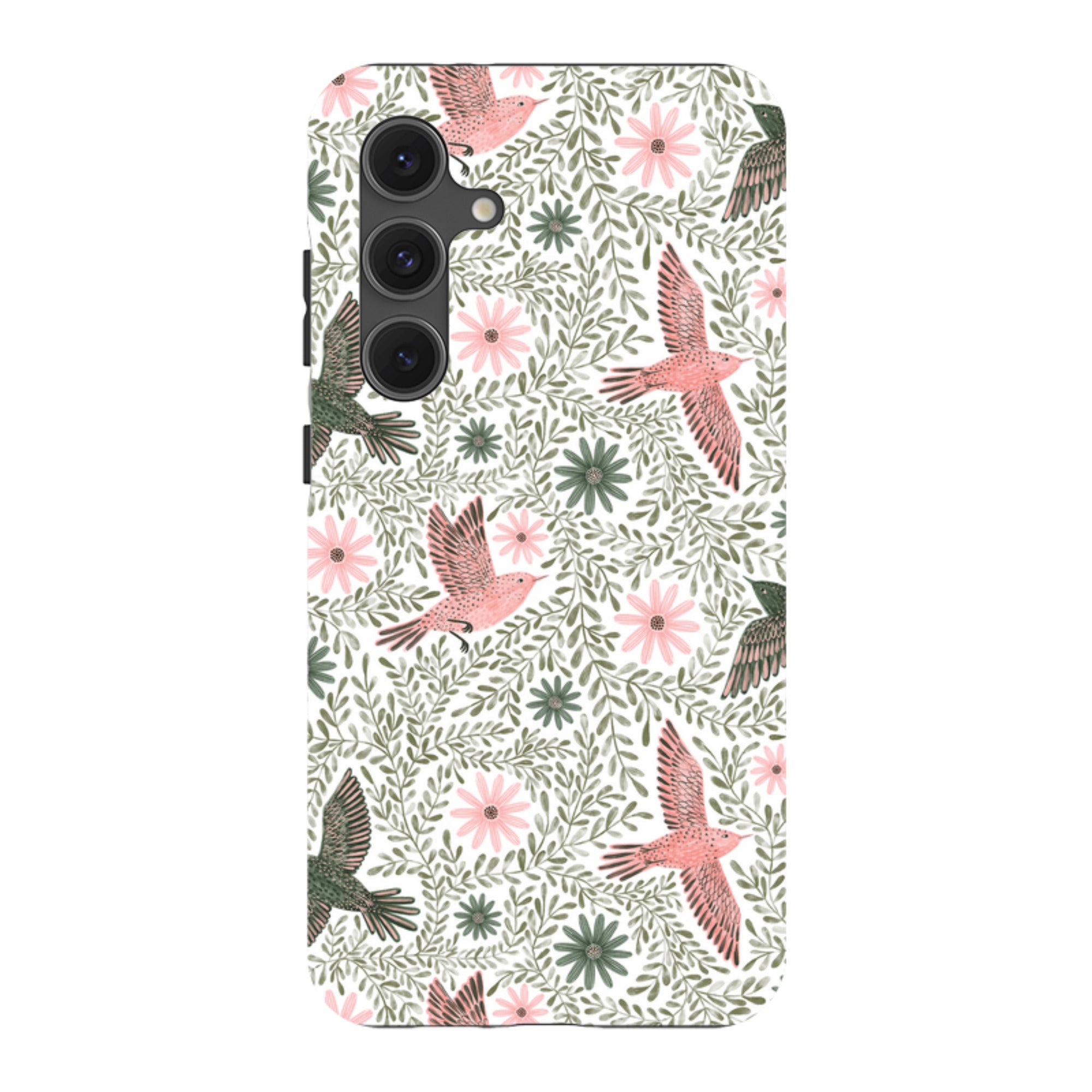 Samsung Tough Case - Bird Pattern Green By Lee Foster Wilson