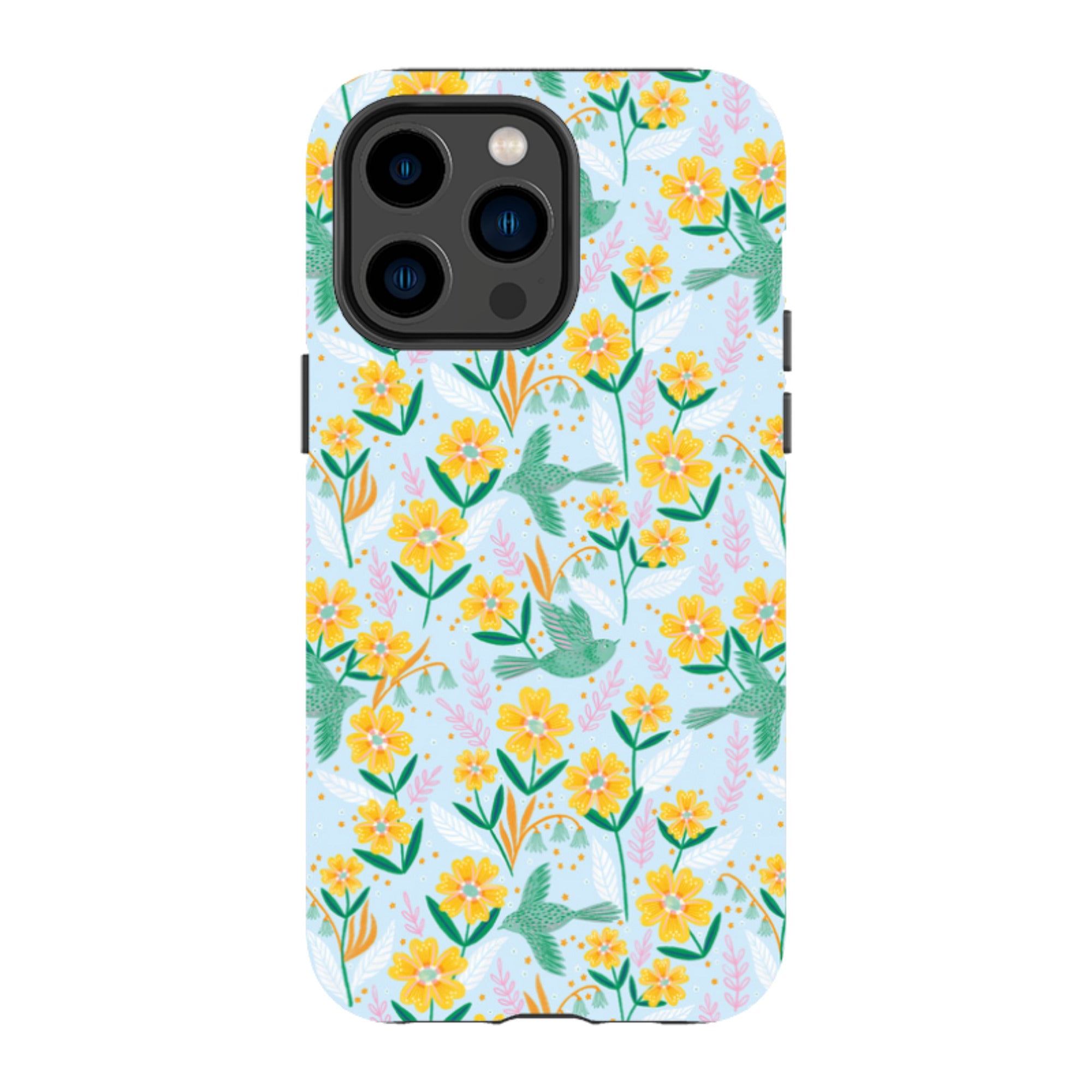 iPhone Tough Case - Sweet Birds Blue By Lee Foster Wilson